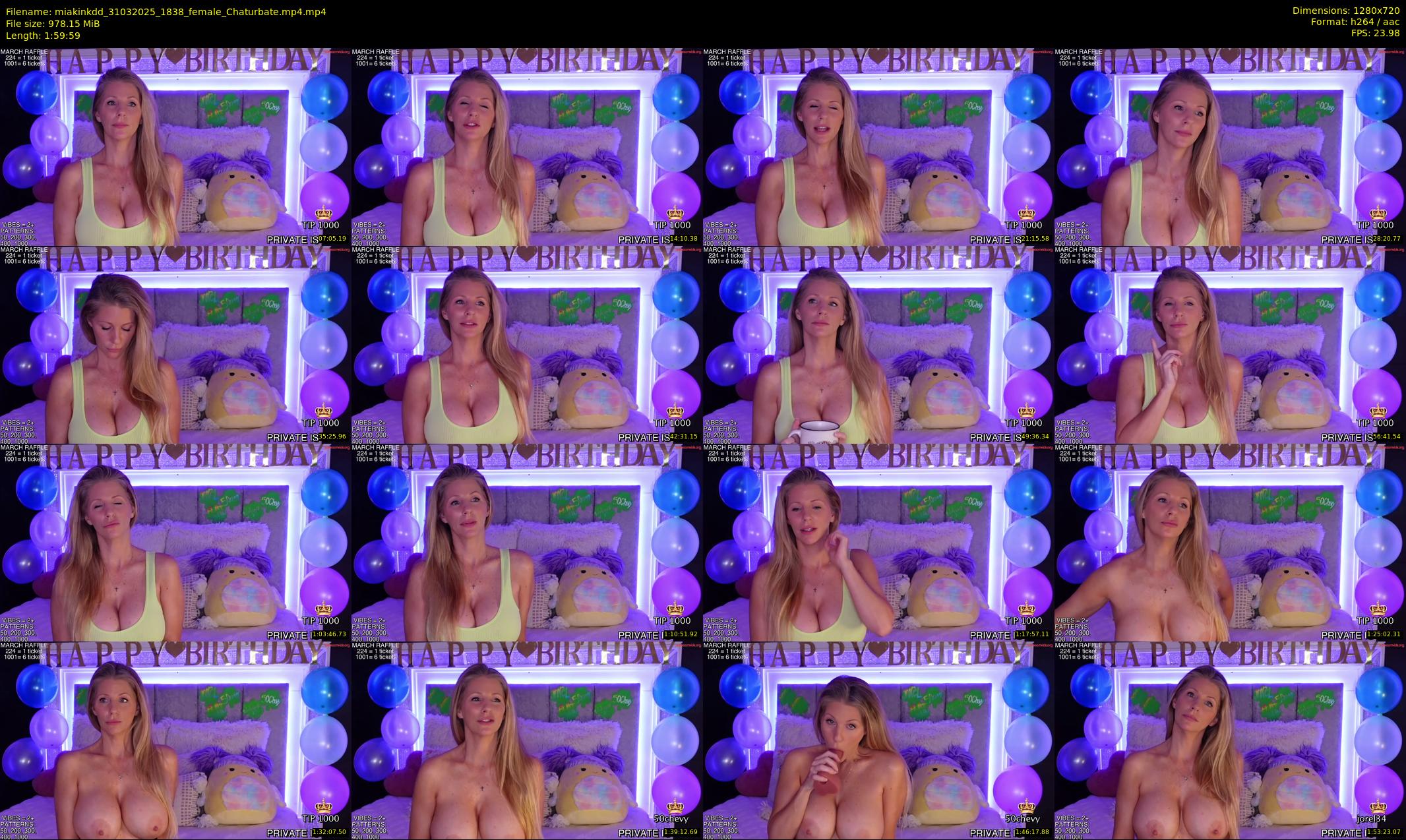 miakinkdd — 120 minute Chaturbate female cam show recording, 720p, Mar 31, 2025