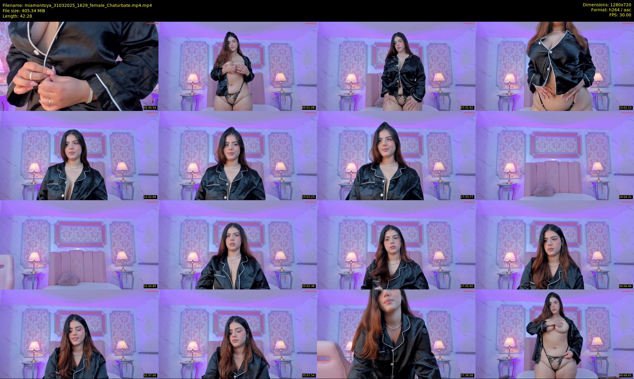 miamontoya — 43 minute Chaturbate female cam show recording, 720p, Mar 31, 2025