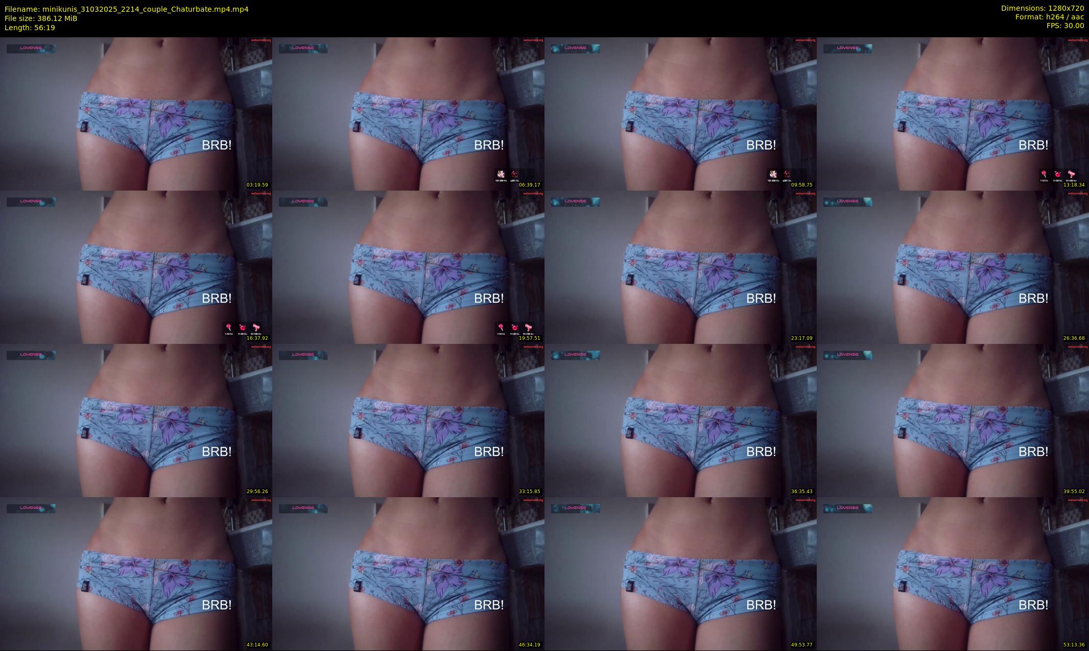 minikunis — 57 minute Chaturbate couple cam show recording, 720p, Mar 31, 2025