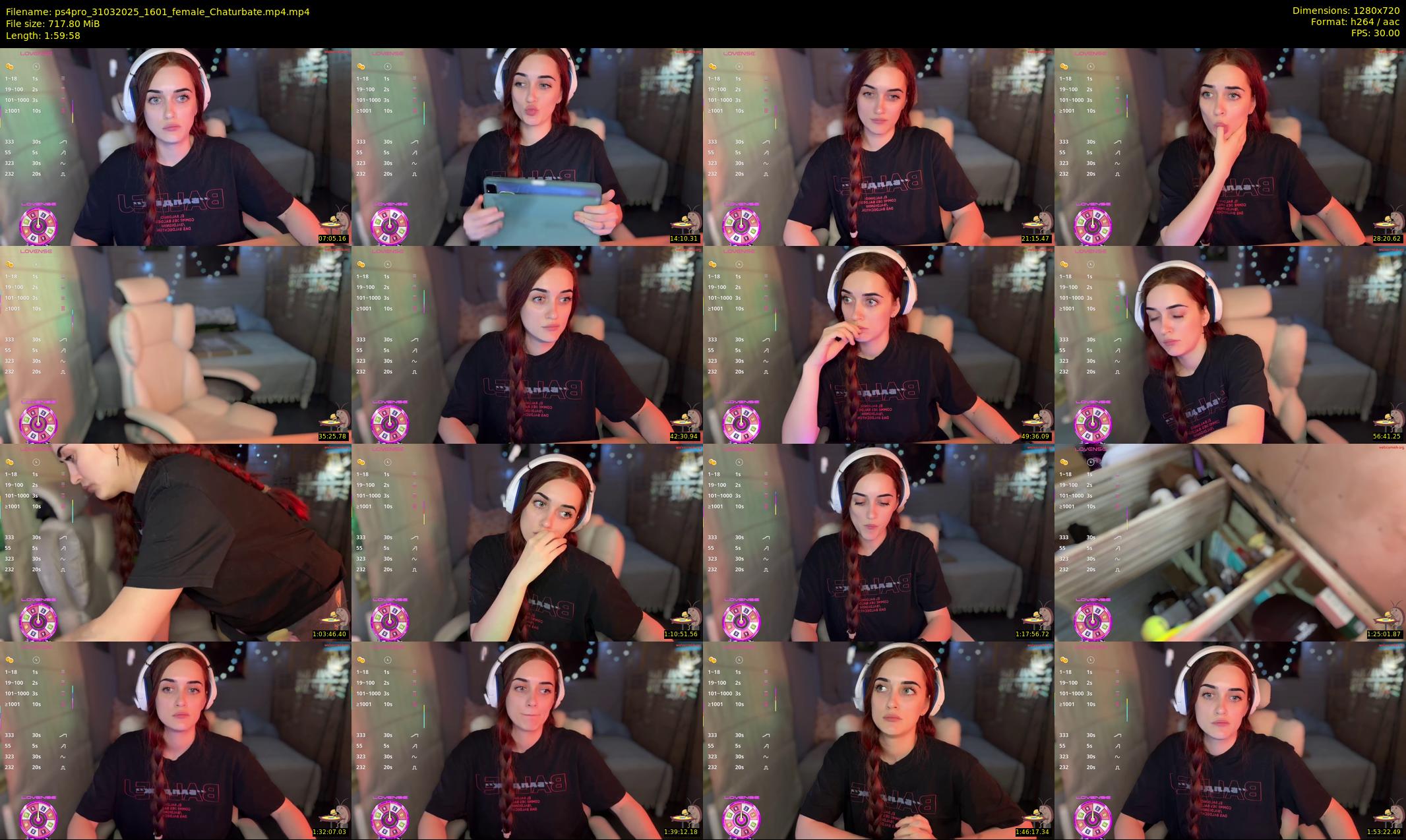 ps4pro — 120 minute Chaturbate female cam show recording, 720p, Mar 31, 2025