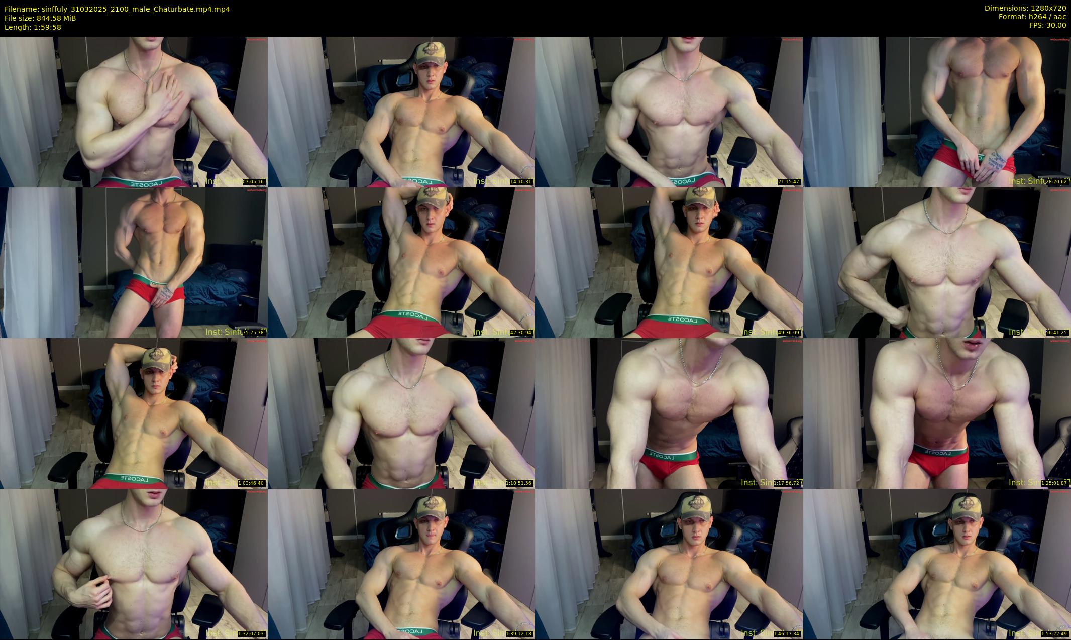 sinffuly — 120 minute Chaturbate male cam show recording, 720p, Mar 31, 2025