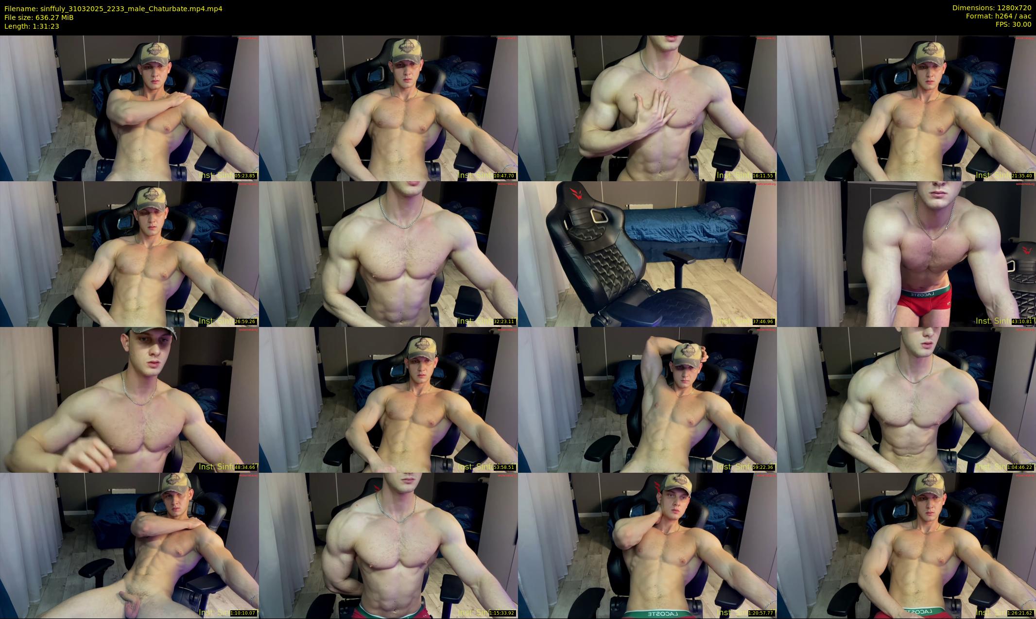sinffuly — 92 minute Chaturbate male cam show recording, 720p, Mar 31, 2025