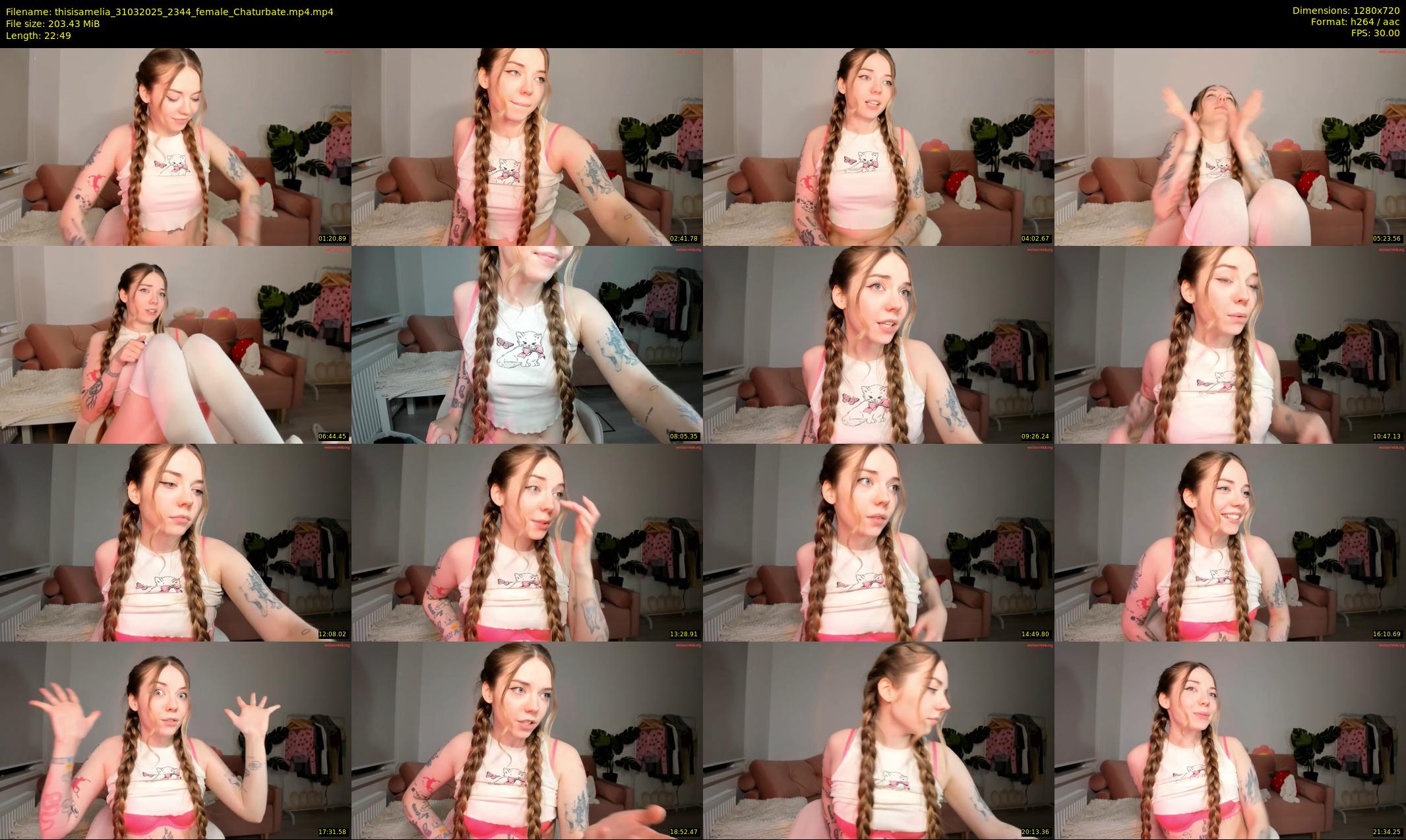 thisisamelia — 23 minute Chaturbate female cam show recording, 720p, Mar 31, 2025