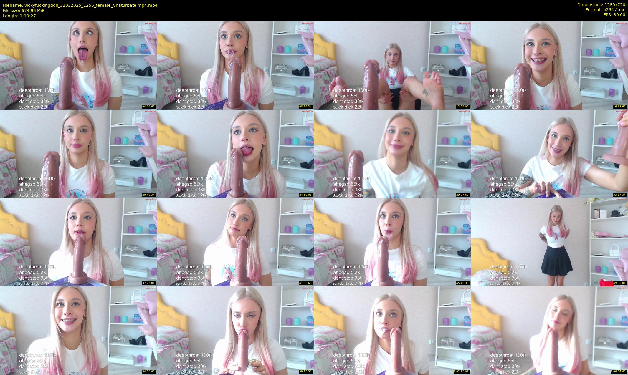vickyfuckingdoll — 71 minute Chaturbate female cam show recording, 720p, Mar 31, 2025