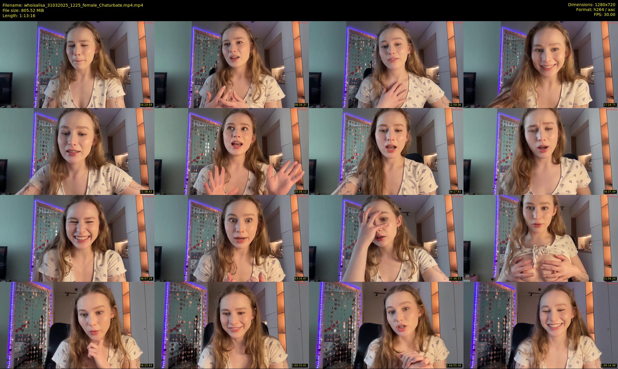 whoisalisa — 74 minute Chaturbate female cam show recording, 720p, Mar 31, 2025