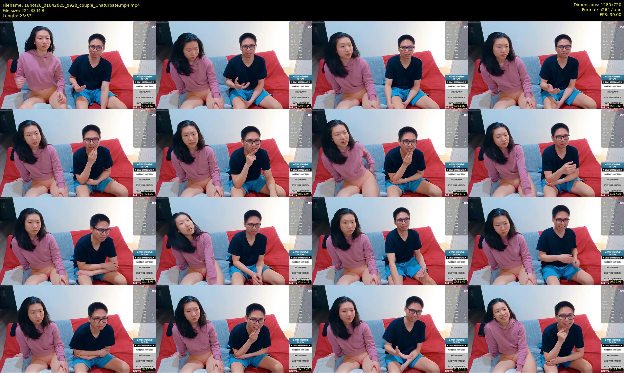 18not20 — 24 minute Chaturbate couple cam show recording, 720p, Apr 1, 2025