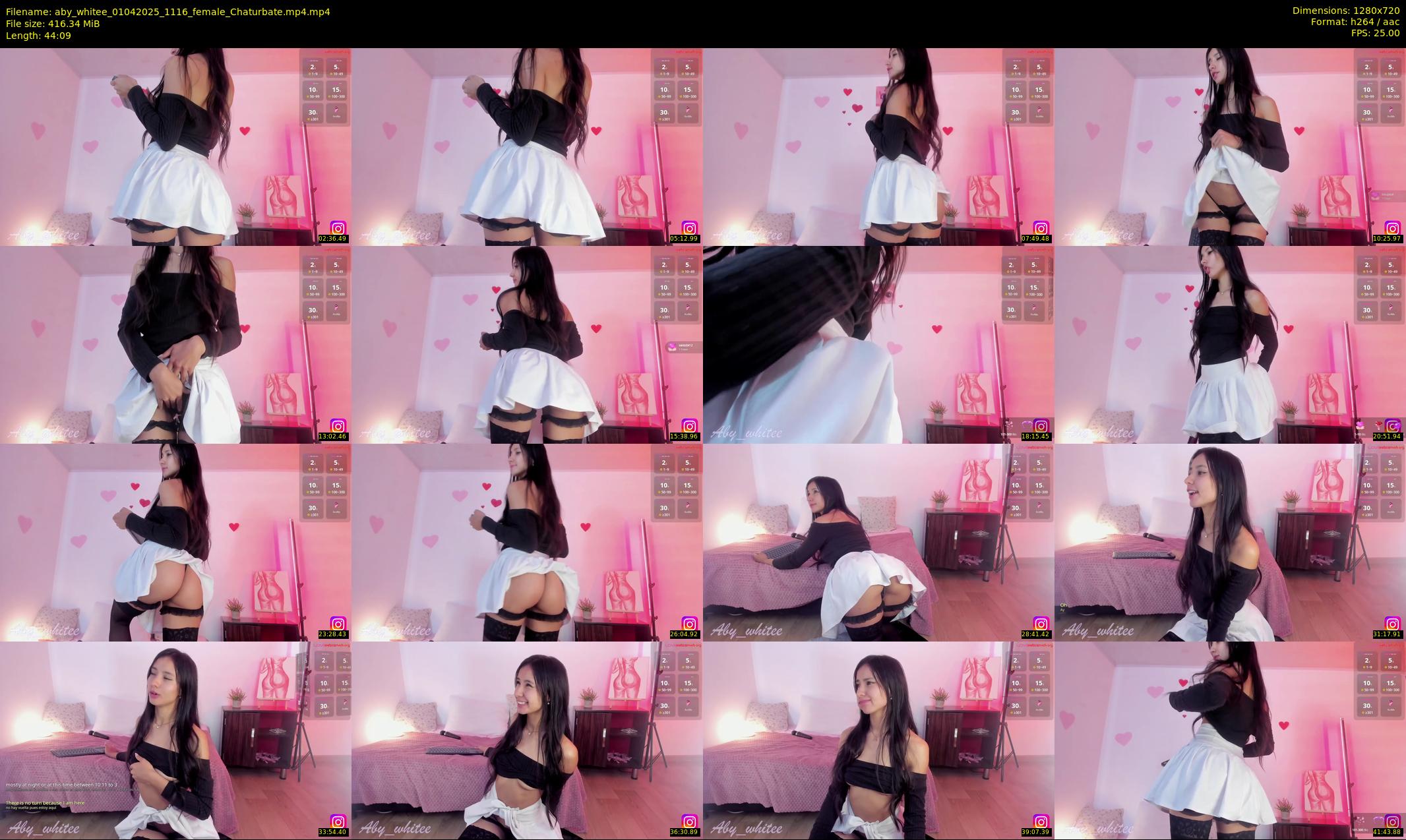 aby_whitee — 45 minute Chaturbate female cam show recording, 720p, Apr 1, 2025