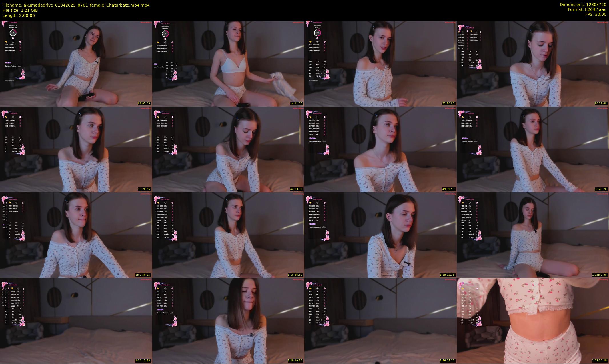 akumadadrive — 121 minute Chaturbate female cam show recording, 720p, Apr 1, 2025