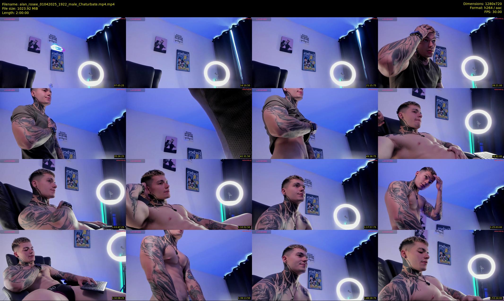 alan_rosee — 120 minute Chaturbate male cam show recording, 720p, Apr 1, 2025