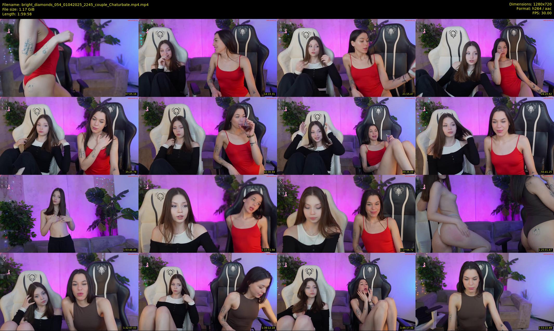 bright_diamonds_054 — 120 minute Chaturbate couple cam show recording, 720p, Apr 1, 2025