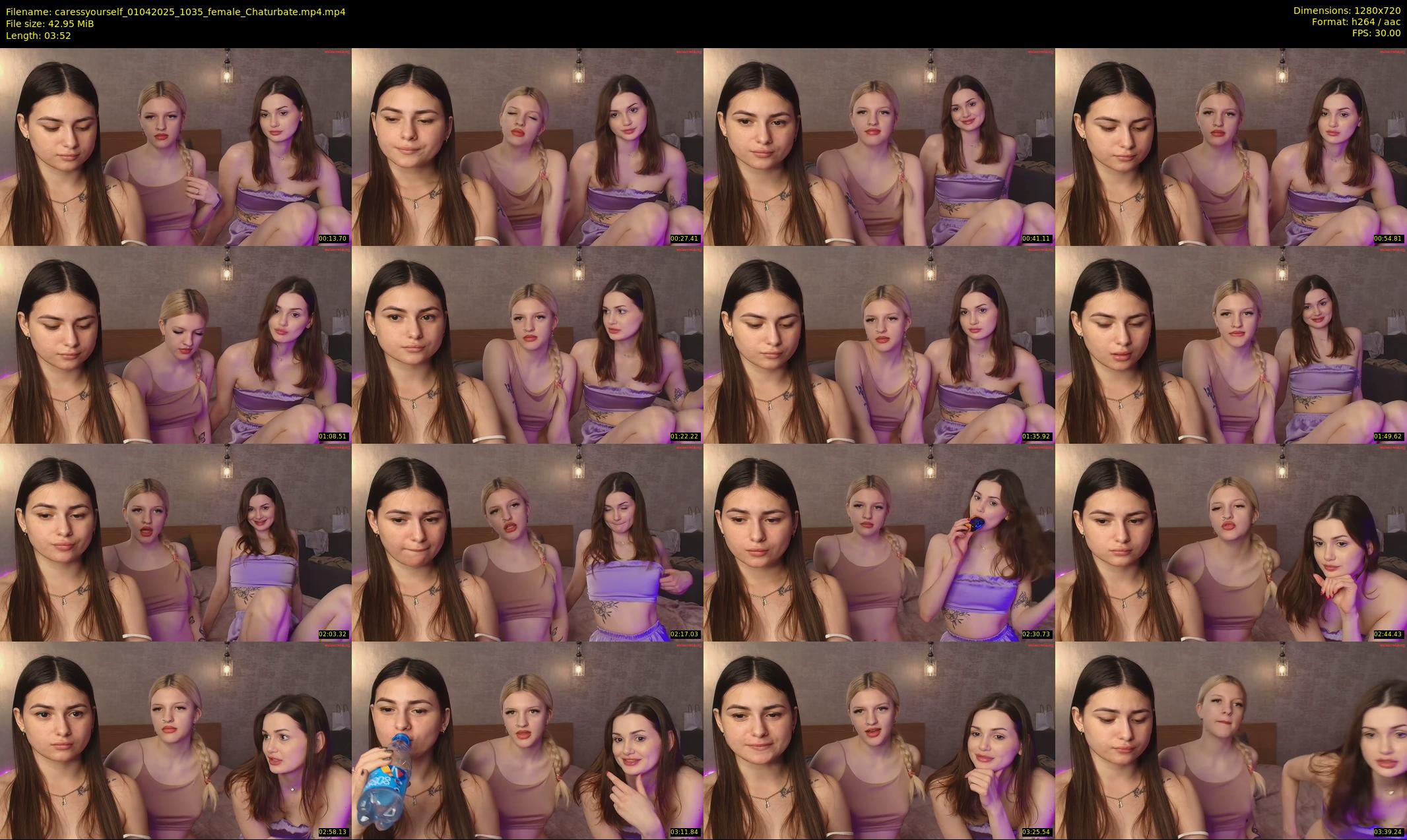 caressyourself — 4 minute Chaturbate female cam show recording, 720p, Apr 1, 2025