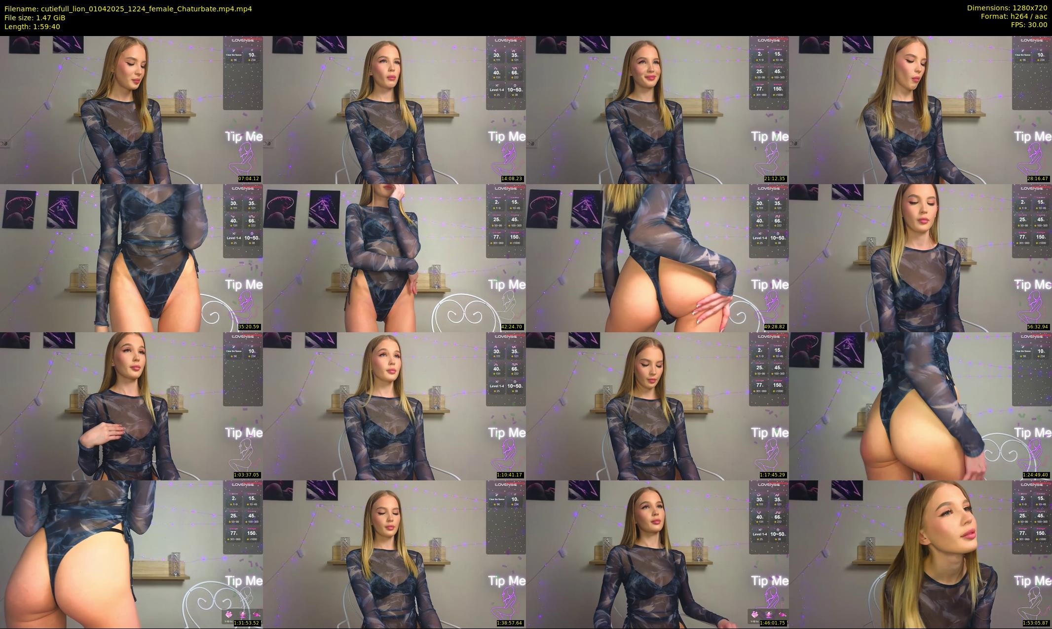 cutiefull_lion — 120 minute Chaturbate female cam show recording, 720p, Apr 1, 2025