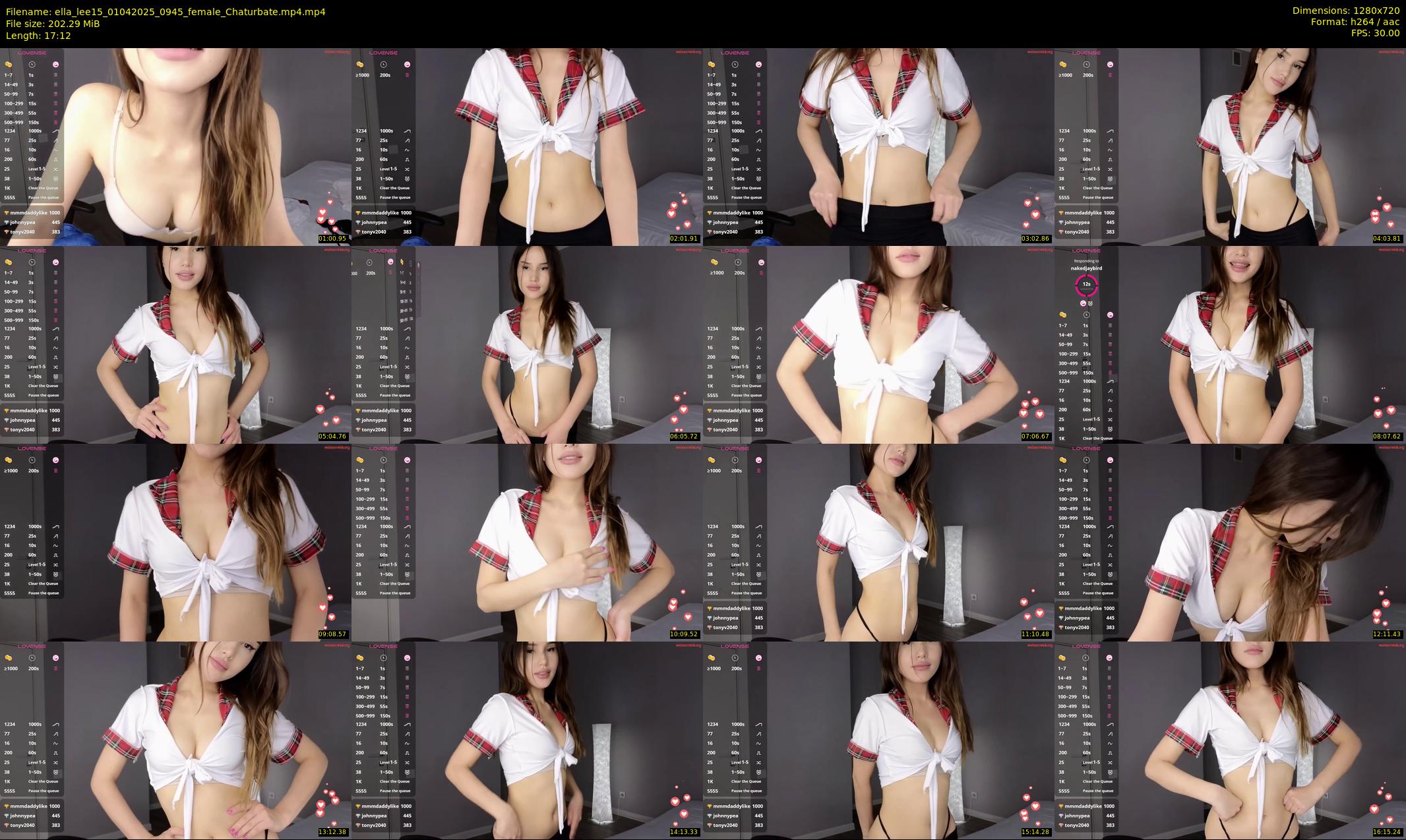 ella_lee15 — 18 minute Chaturbate female cam show recording, 720p, Apr 1, 2025