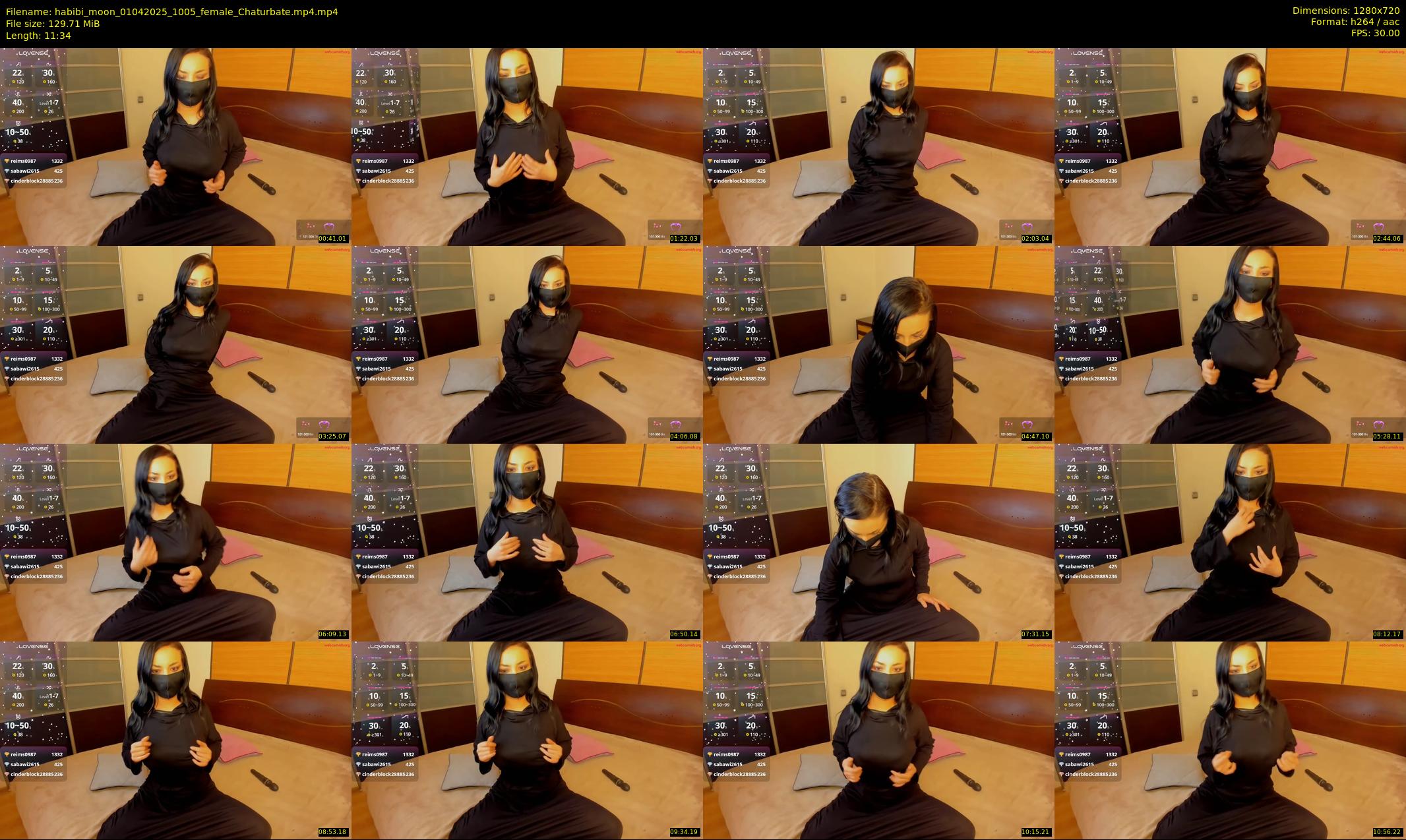 habibi_moon — 12 minute Chaturbate female cam show recording, 720p, Apr 1, 2025
