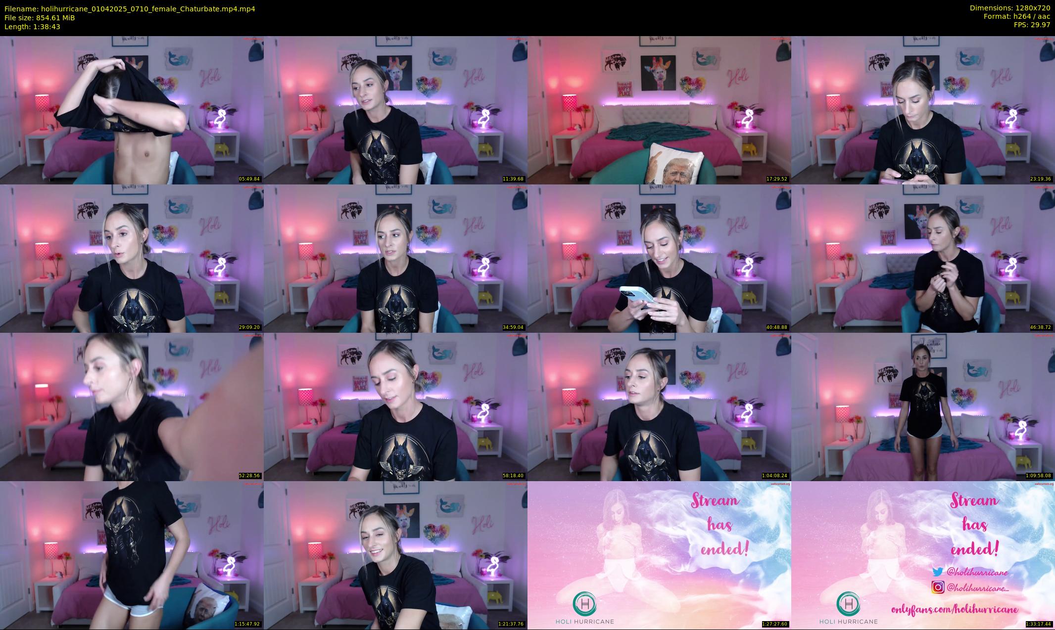 holihurricane — 99 minute Chaturbate female cam show recording, 720p, Apr 1, 2025