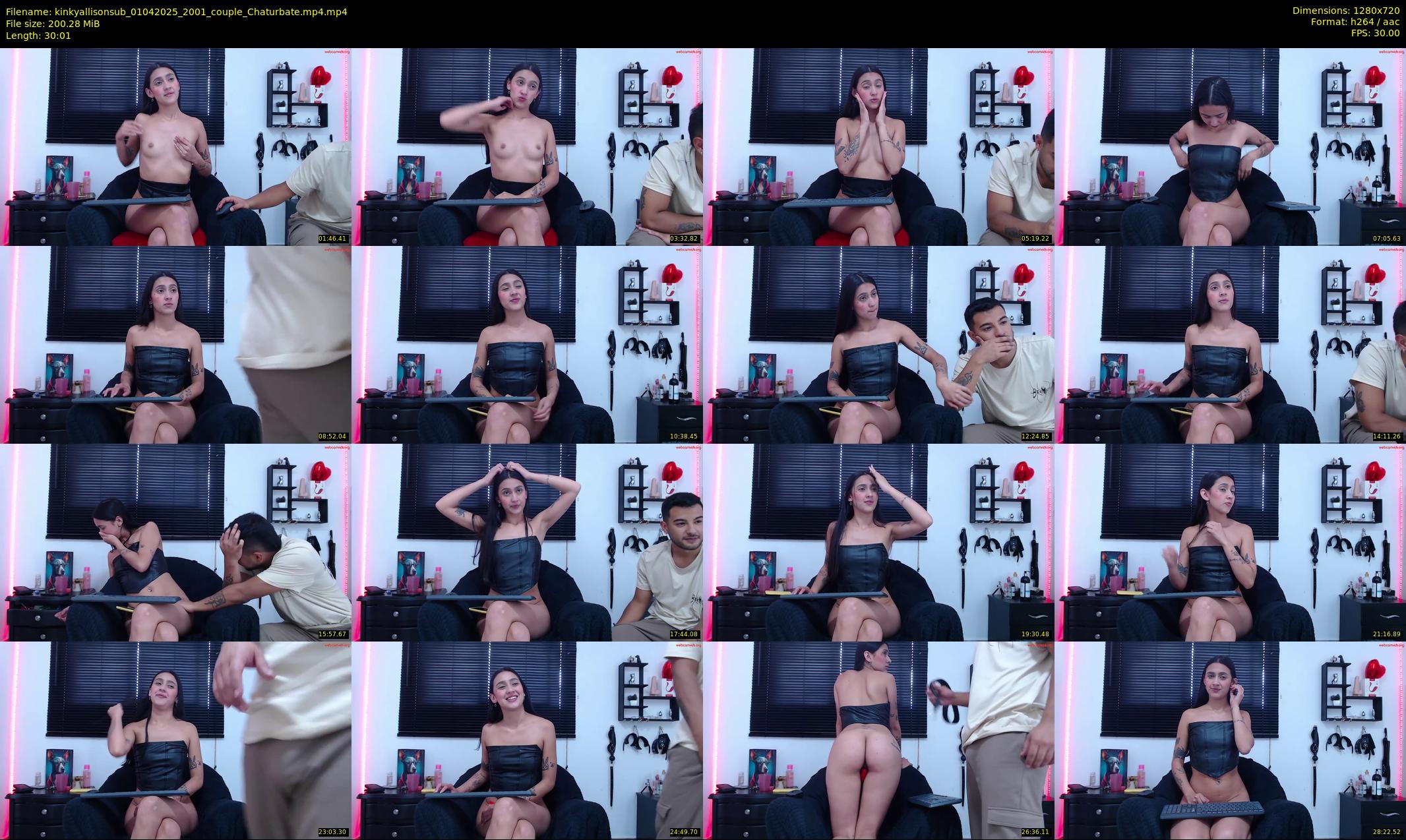 kinkyallisonsub — 31 minute Chaturbate couple cam show recording, 720p, Apr 1, 2025