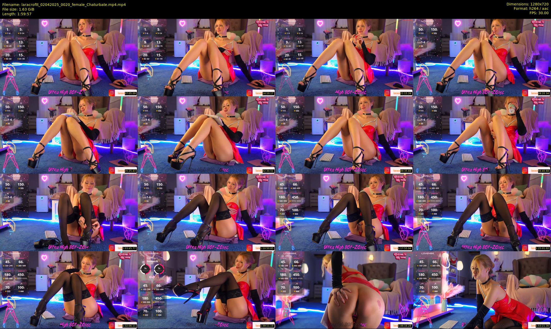 laracroftt — 120 minute Chaturbate female cam show recording, 720p, Apr 2, 2025