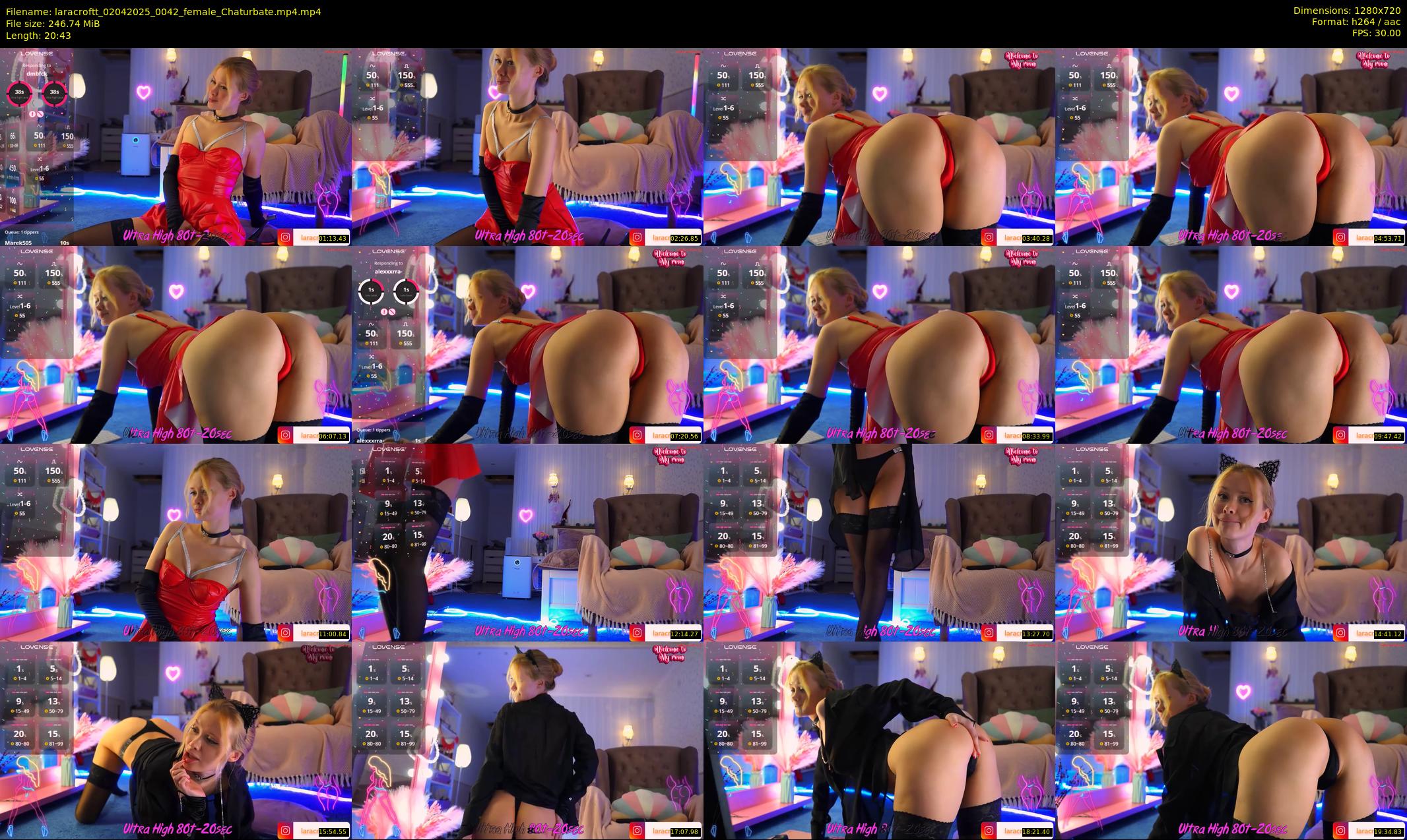 laracroftt — 21 minute Chaturbate female cam show recording, 720p, Apr 2, 2025