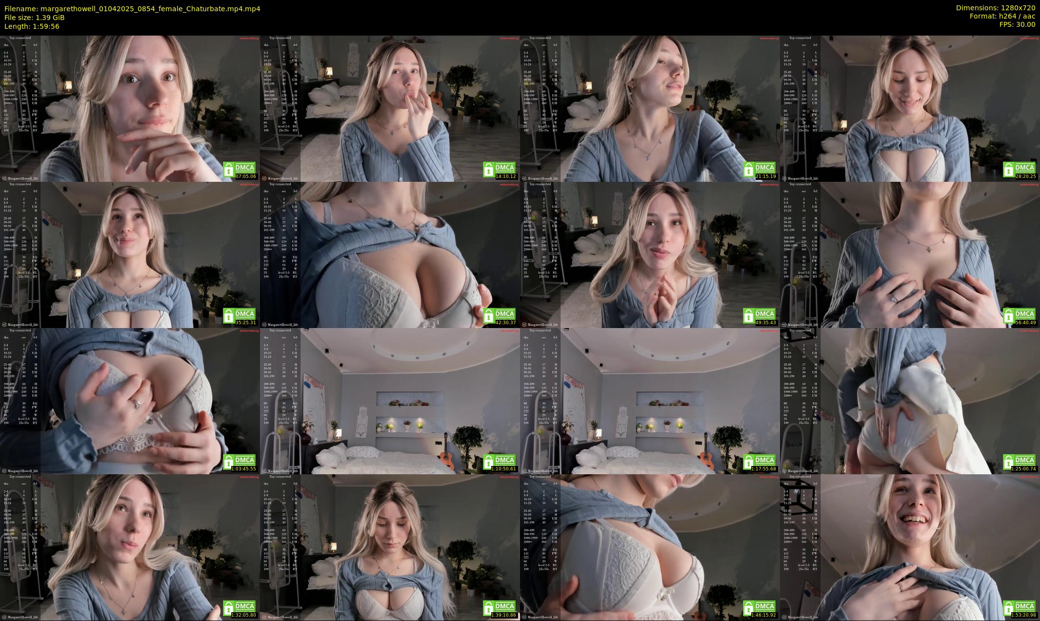 margarethowell — 120 minute Chaturbate female cam show recording, 720p, Apr 1, 2025