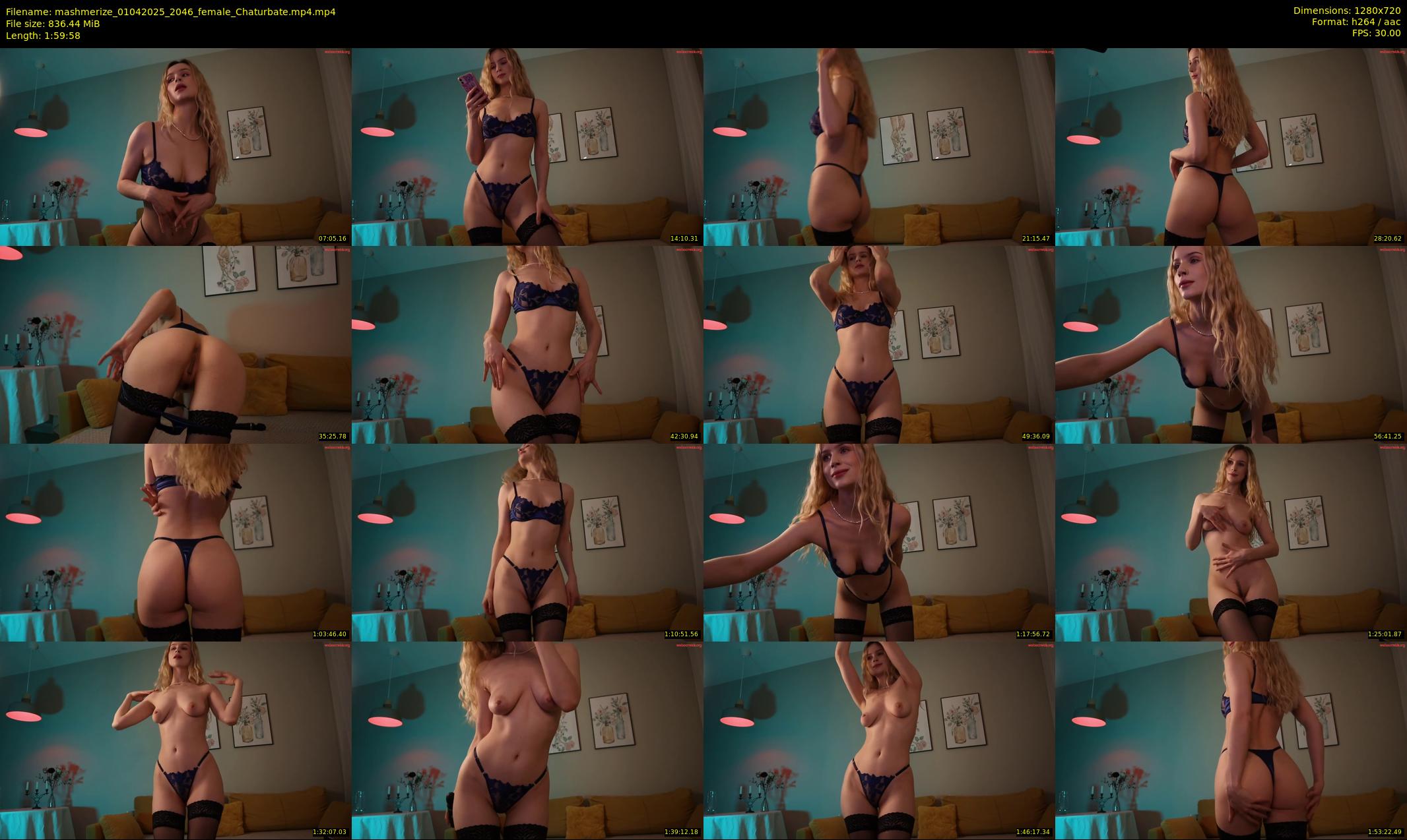 mashmerize — 120 minute Chaturbate female cam show recording, 720p, Apr 1, 2025