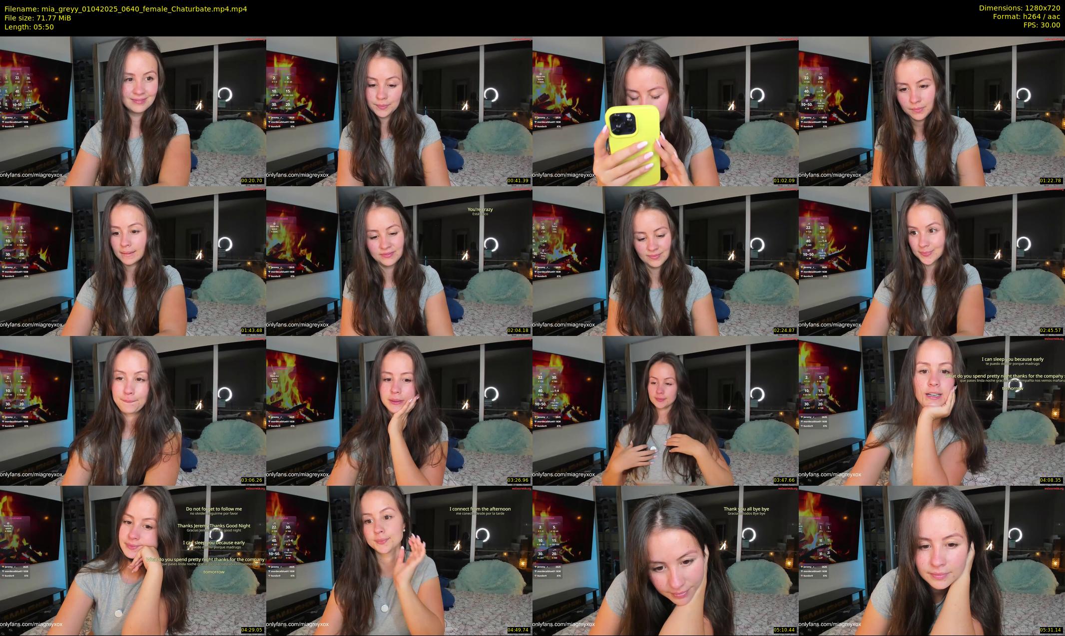 mia_greyy — 6 minute Chaturbate female cam show recording, 720p, Apr 1, 2025