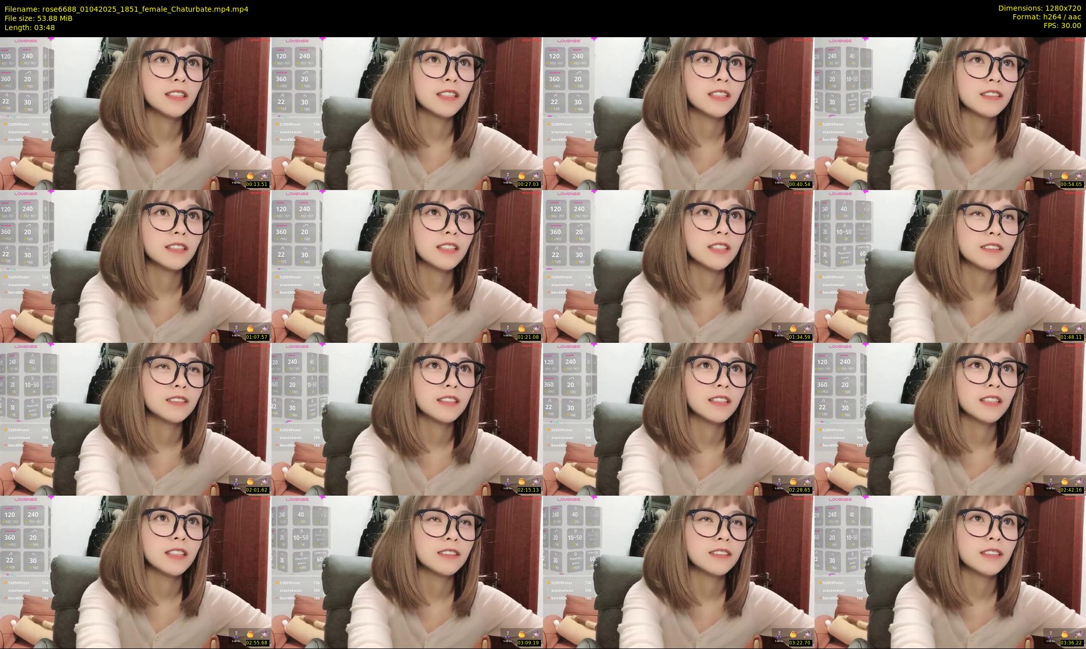 rose6688 — 4 minute Chaturbate female cam show recording, 720p, Apr 1, 2025