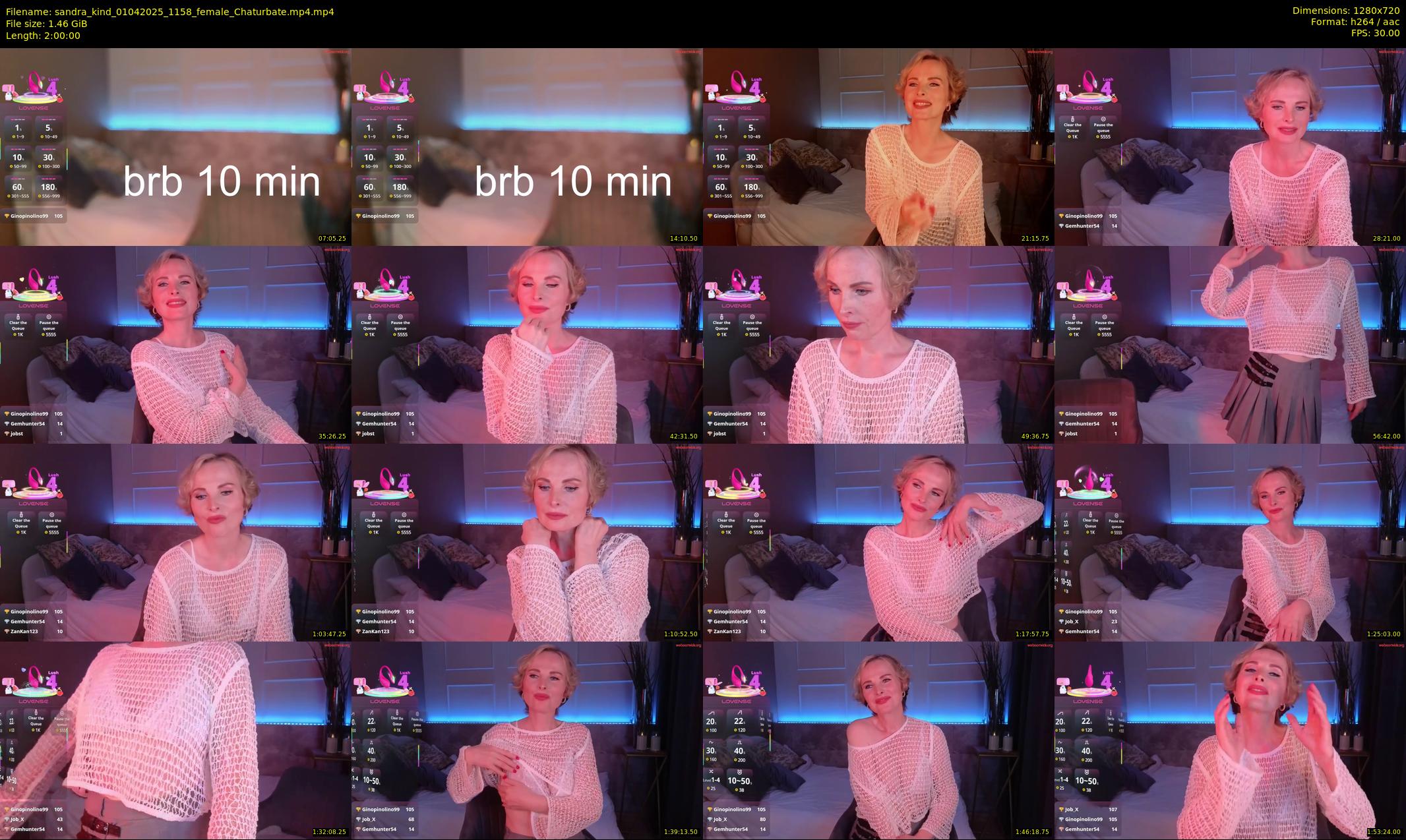 sandra_kind — 120 minute Chaturbate female cam show recording, 720p, Apr 1, 2025