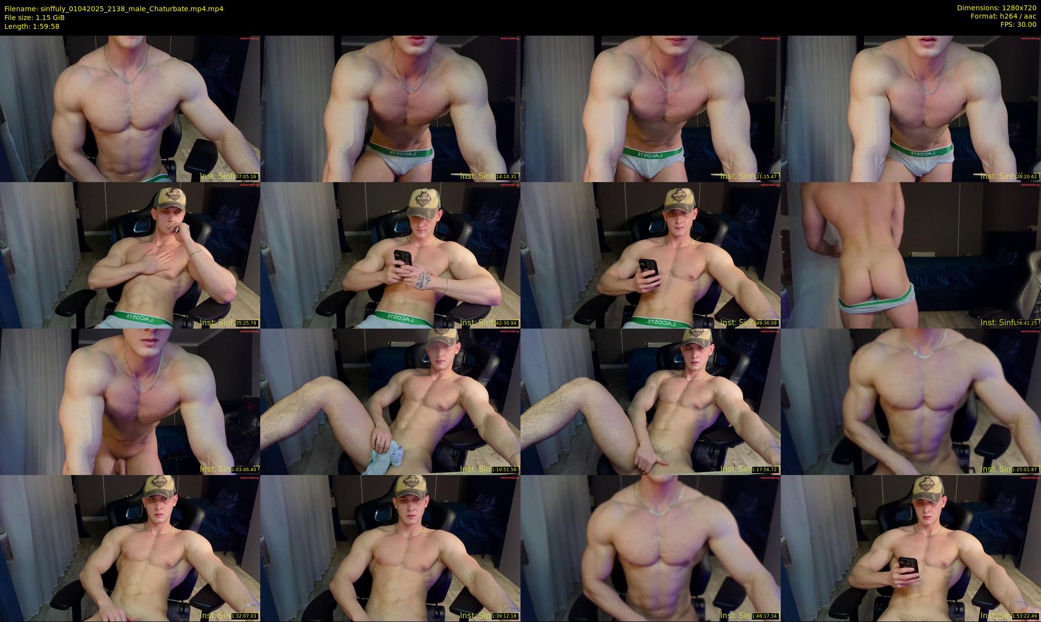 sinffuly — 120 minute Chaturbate male cam show recording, 720p, Apr 1, 2025