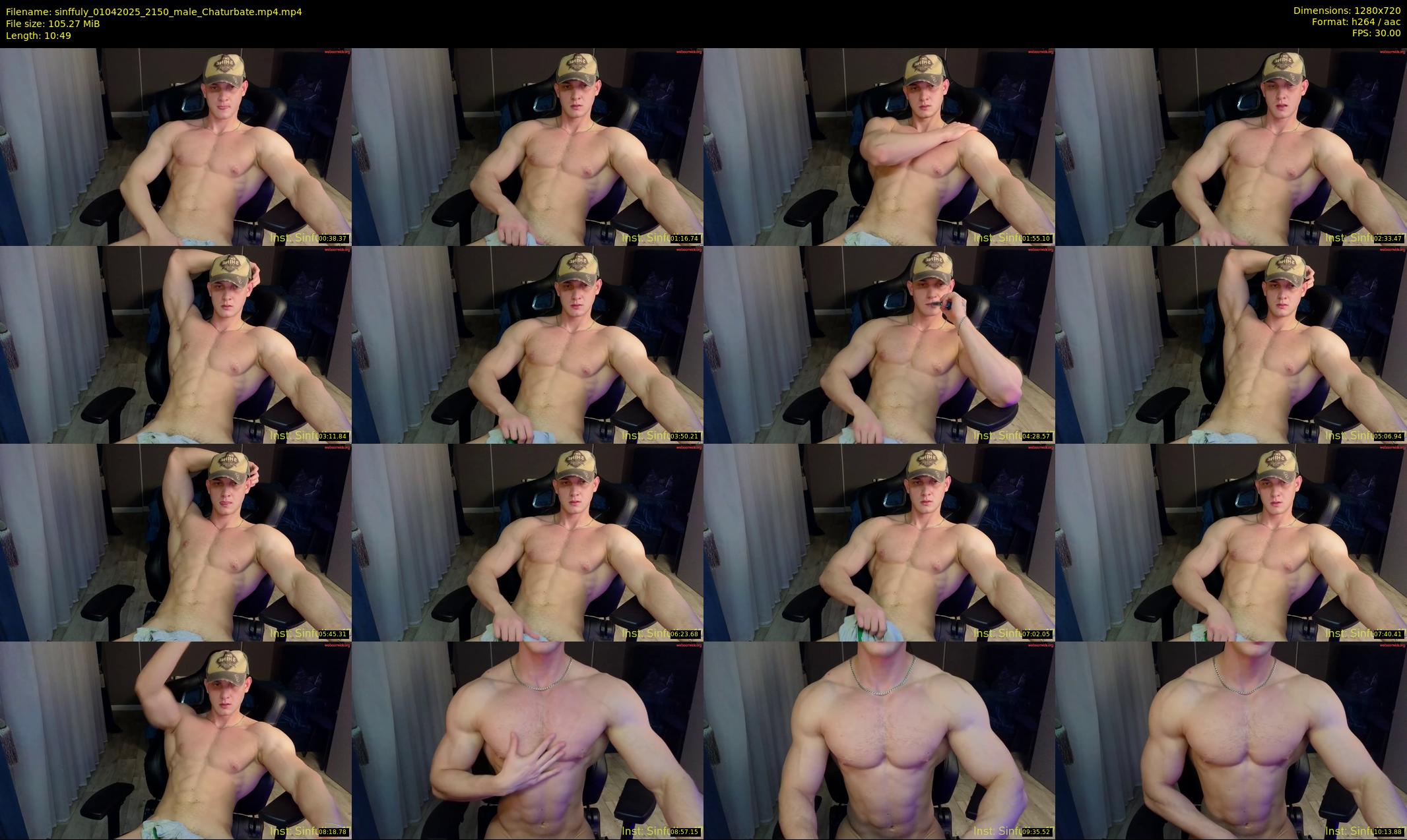 sinffuly — 11 minute Chaturbate male cam show recording, 720p, Apr 1, 2025