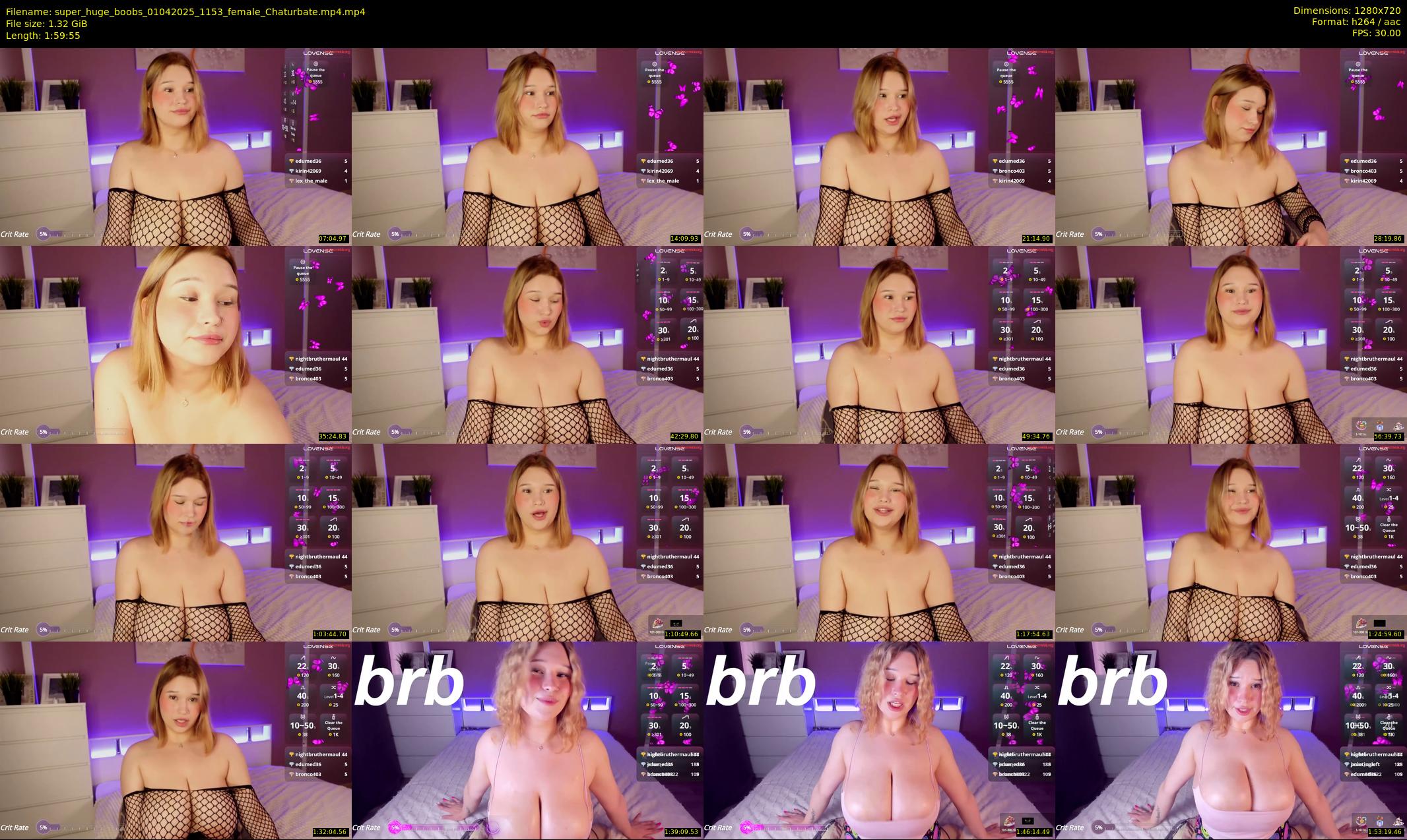 super_huge_boobs — 120 minute Chaturbate female cam show recording, 720p, Apr 1, 2025