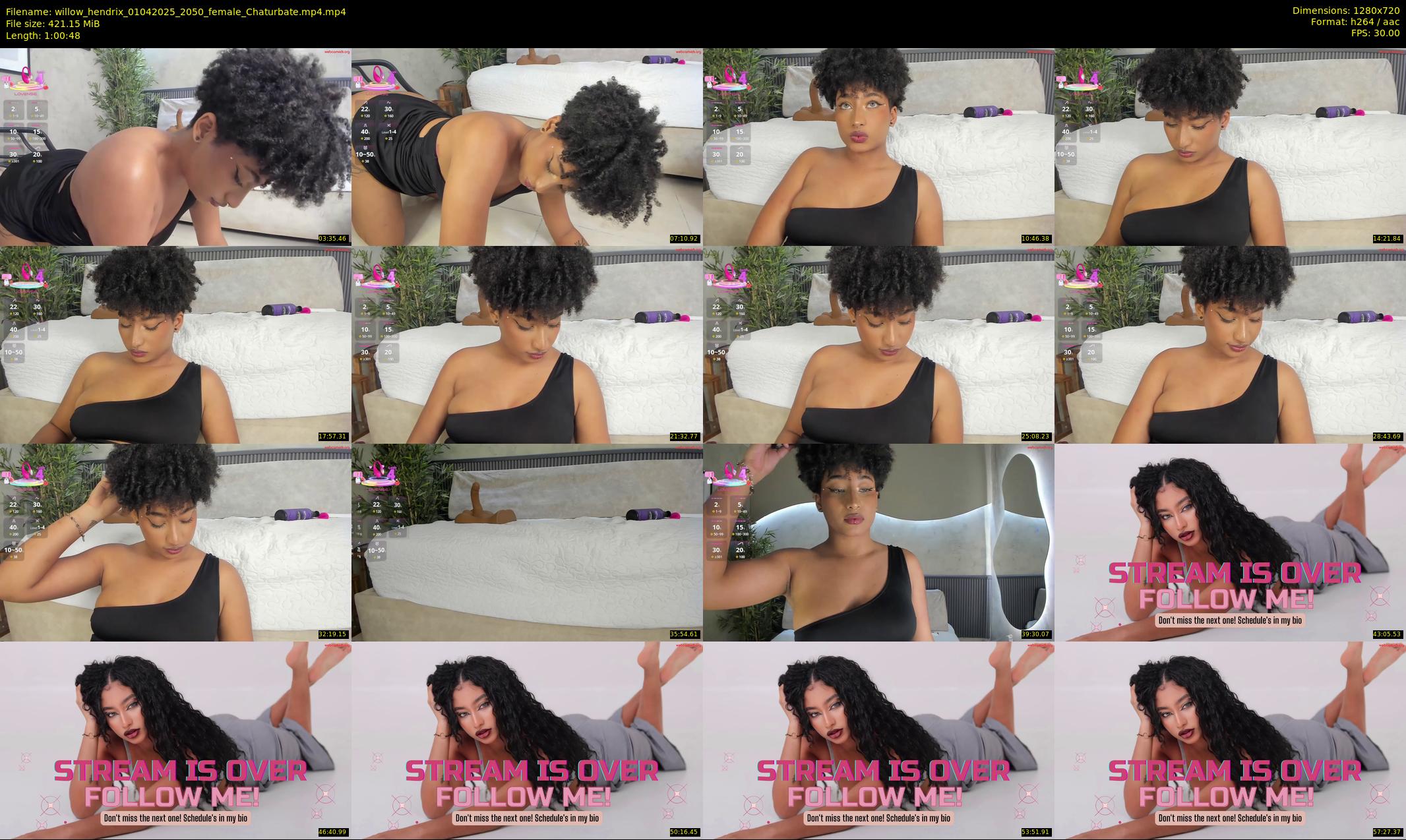 willow_hendrix — 61 minute Chaturbate female cam show recording, 720p, Apr 1, 2025