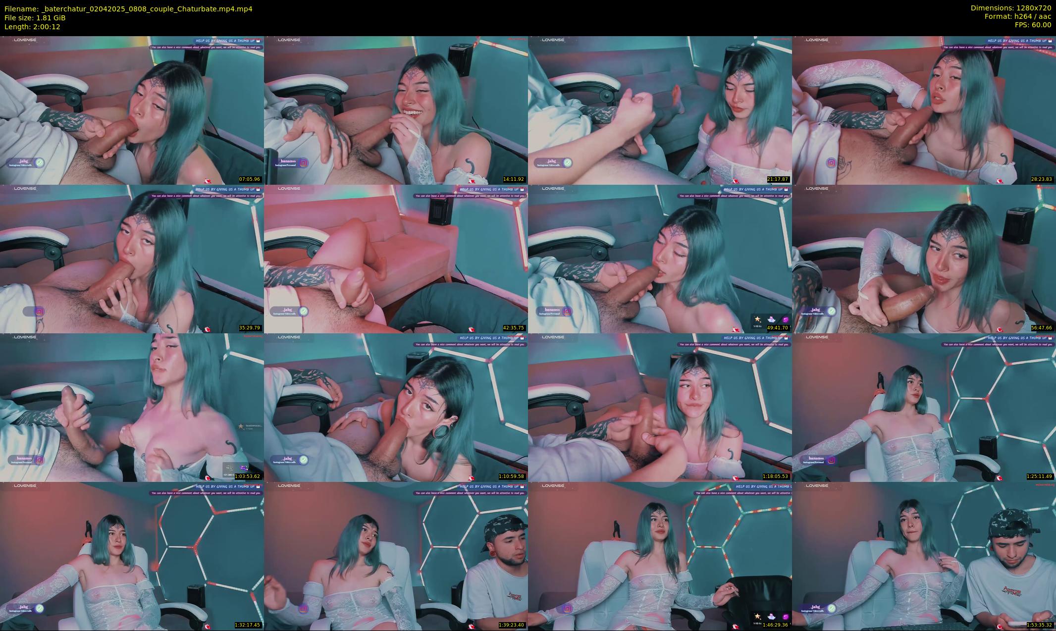 _baterchatur — 121 minute Chaturbate couple cam show recording, 720p, Apr 2, 2025