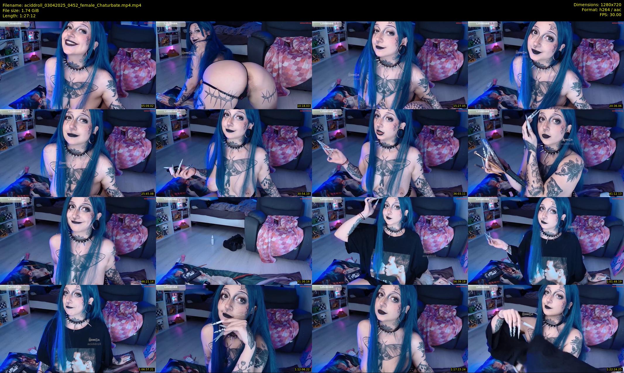 aciddroll — 88 minute Chaturbate female cam show recording, 720p, Apr 3, 2025