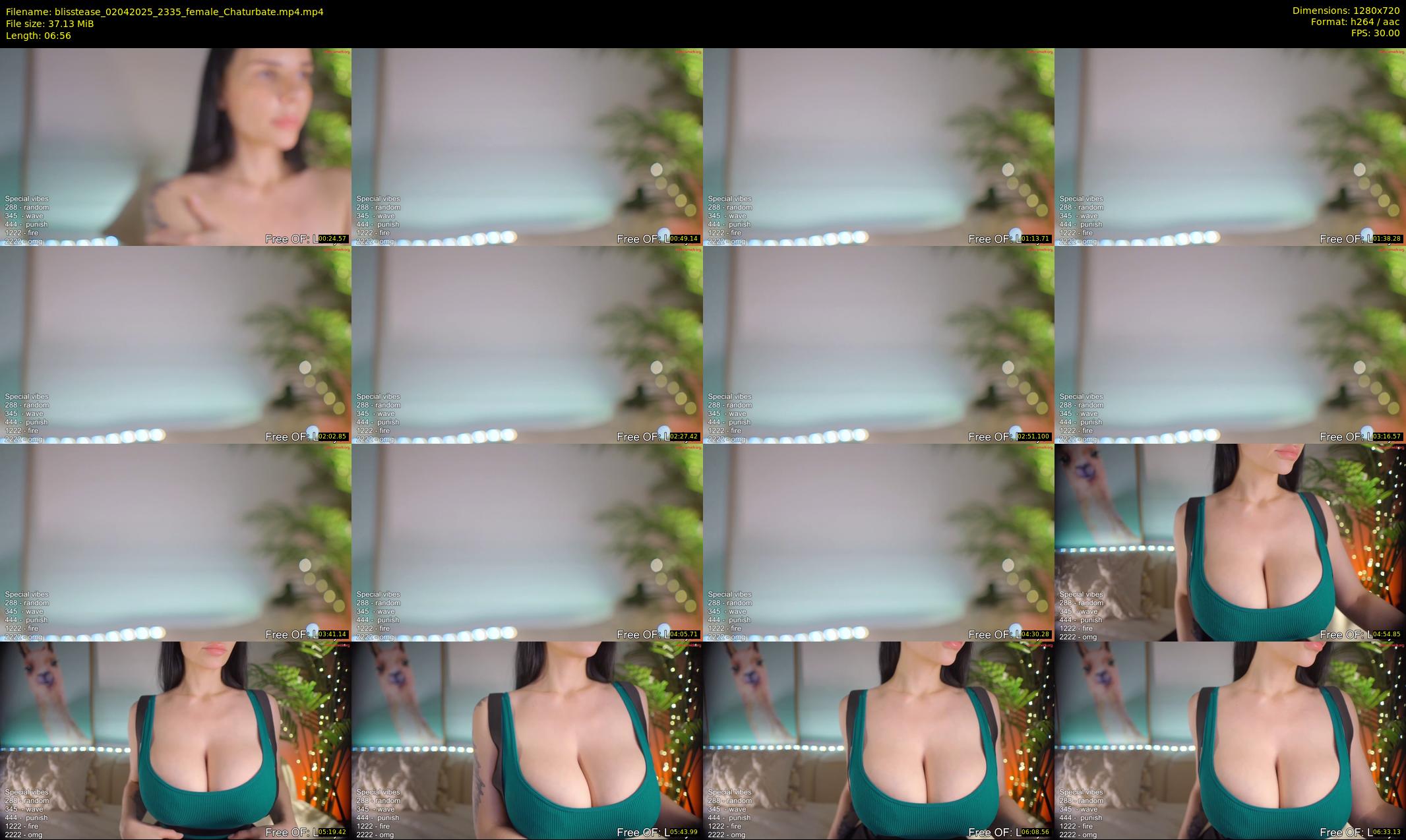 blisstease — 7 minute Chaturbate female cam show recording, 720p, Apr 2, 2025