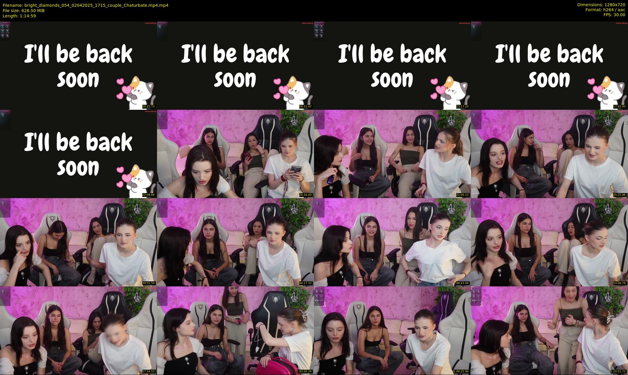 bright_diamonds_054 — 75 minute Chaturbate couple cam show recording, 720p, Apr 2, 2025