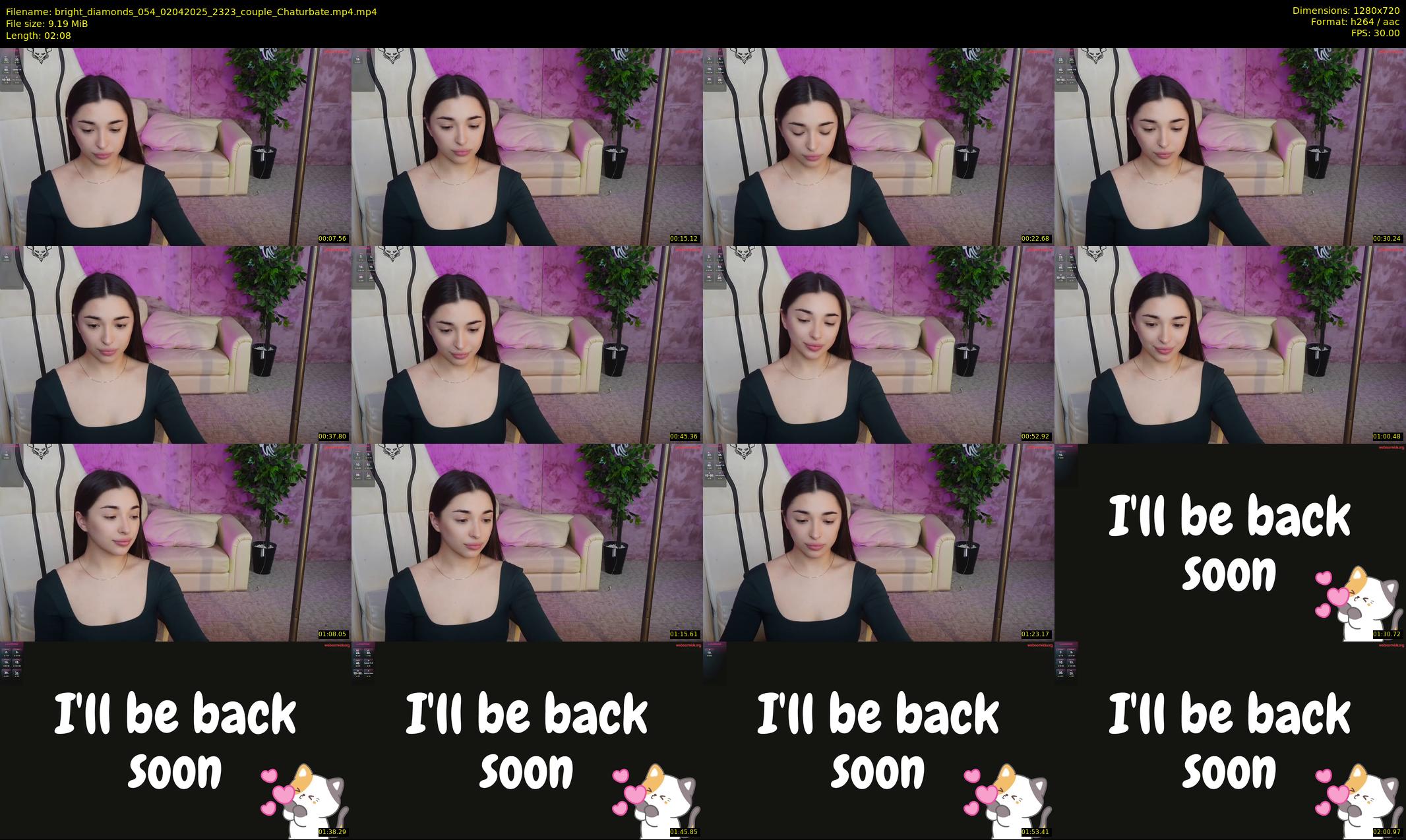 bright_diamonds_054 — 3 minute Chaturbate couple cam show recording, 720p, Apr 2, 2025