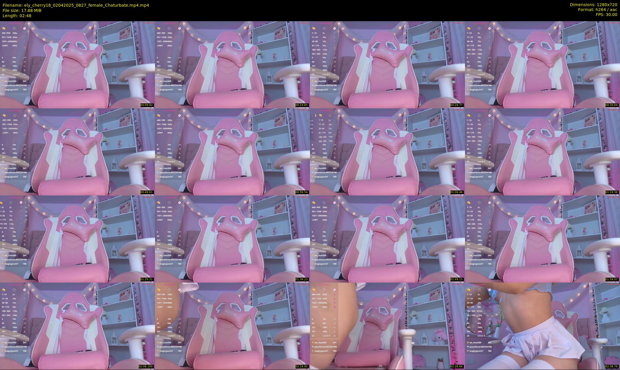 ely_cherry18 — 3 minute Chaturbate female cam show recording, 720p, Apr 2, 2025
