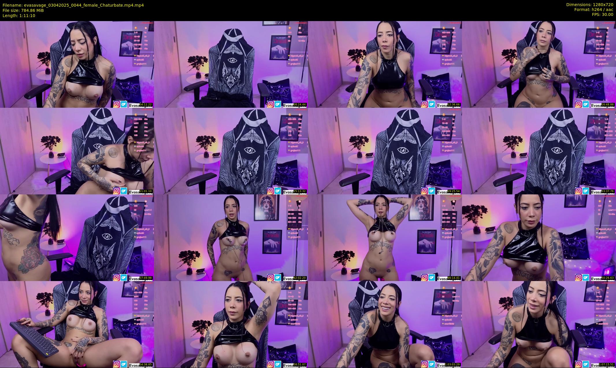 evasavage — 72 minute Chaturbate female cam show recording, 720p, Apr 3, 2025