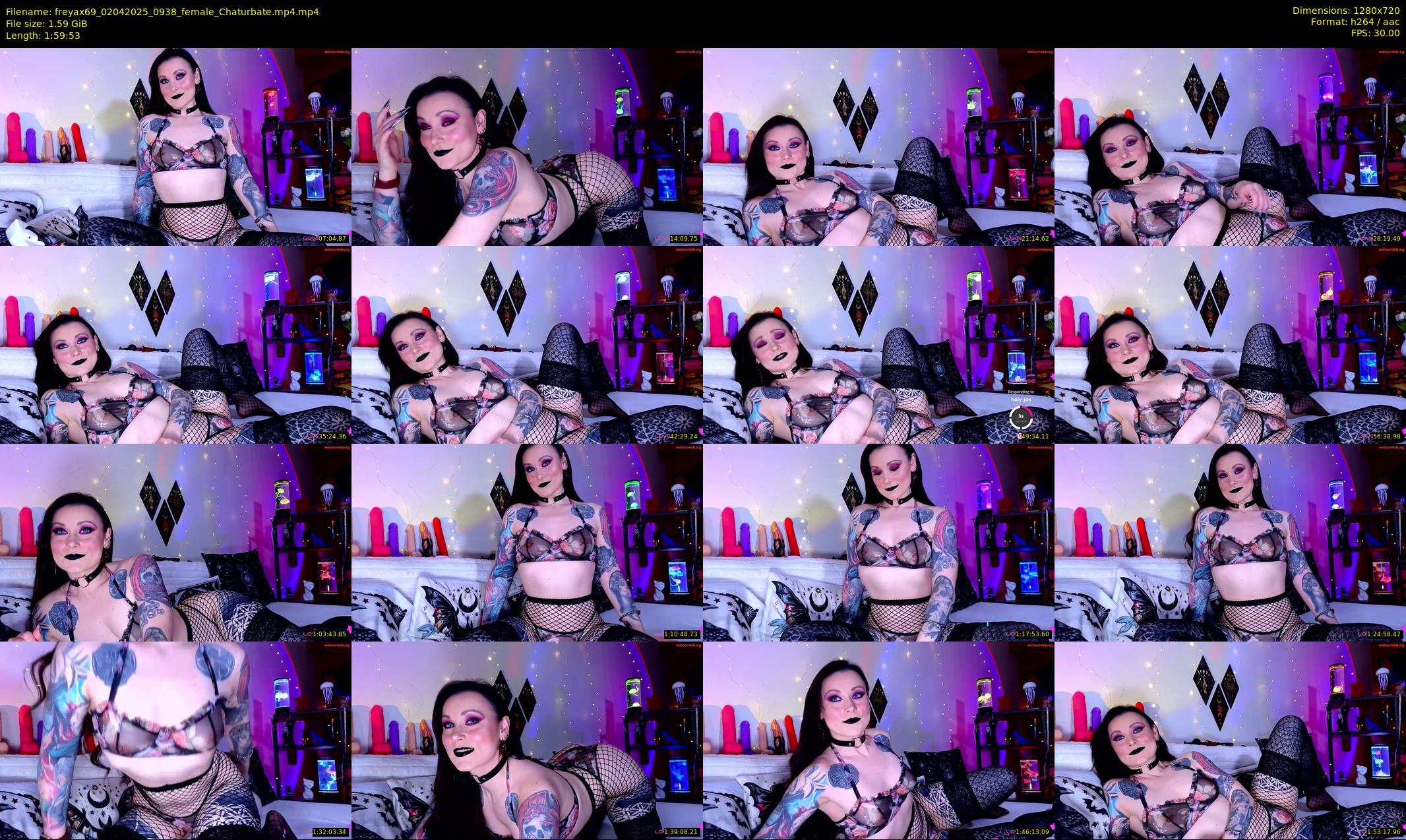 freyax69 — 120 minute Chaturbate female cam show recording, 720p, Apr 2, 2025