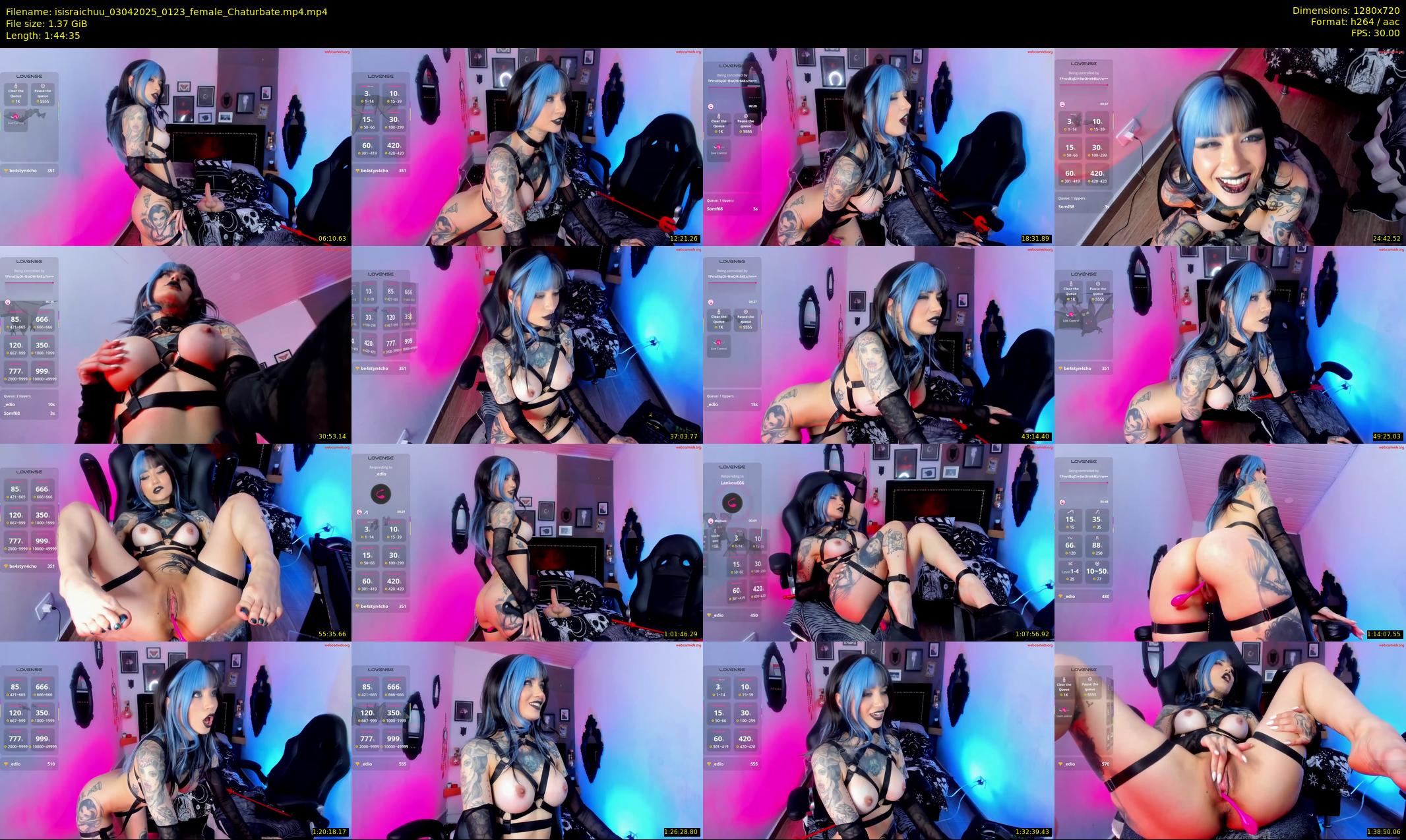 isisraichuu — 105 minute Chaturbate female cam show recording, 720p, Apr 3, 2025