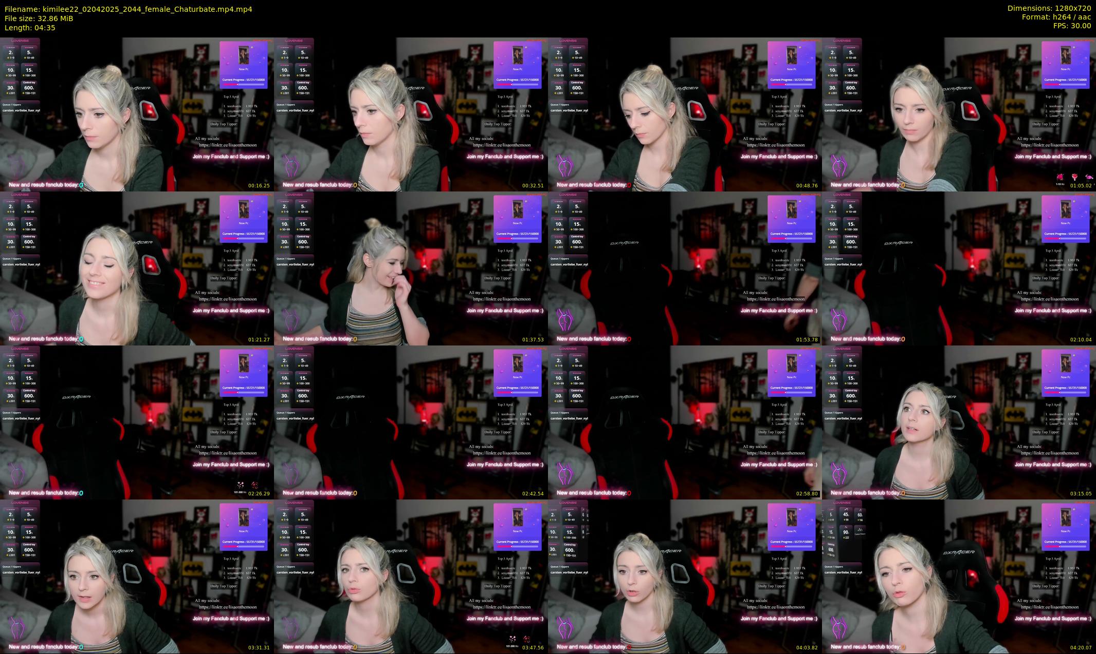 kimilee22 — 5 minute Chaturbate female cam show recording, 720p, Apr 2, 2025