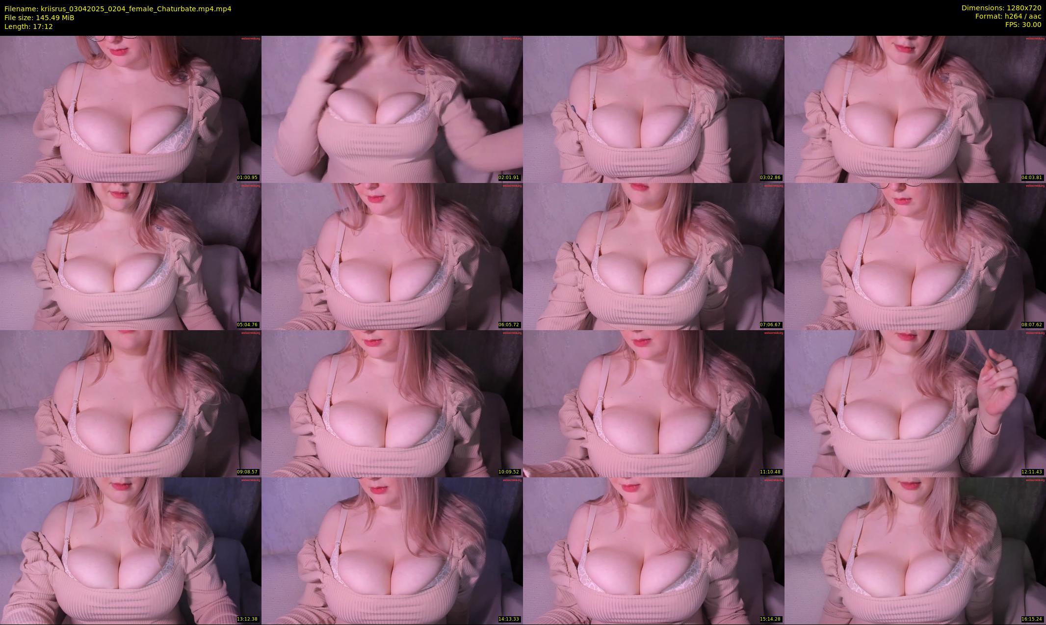 kriisrus — 18 minute Chaturbate female cam show recording, 720p, Apr 3, 2025