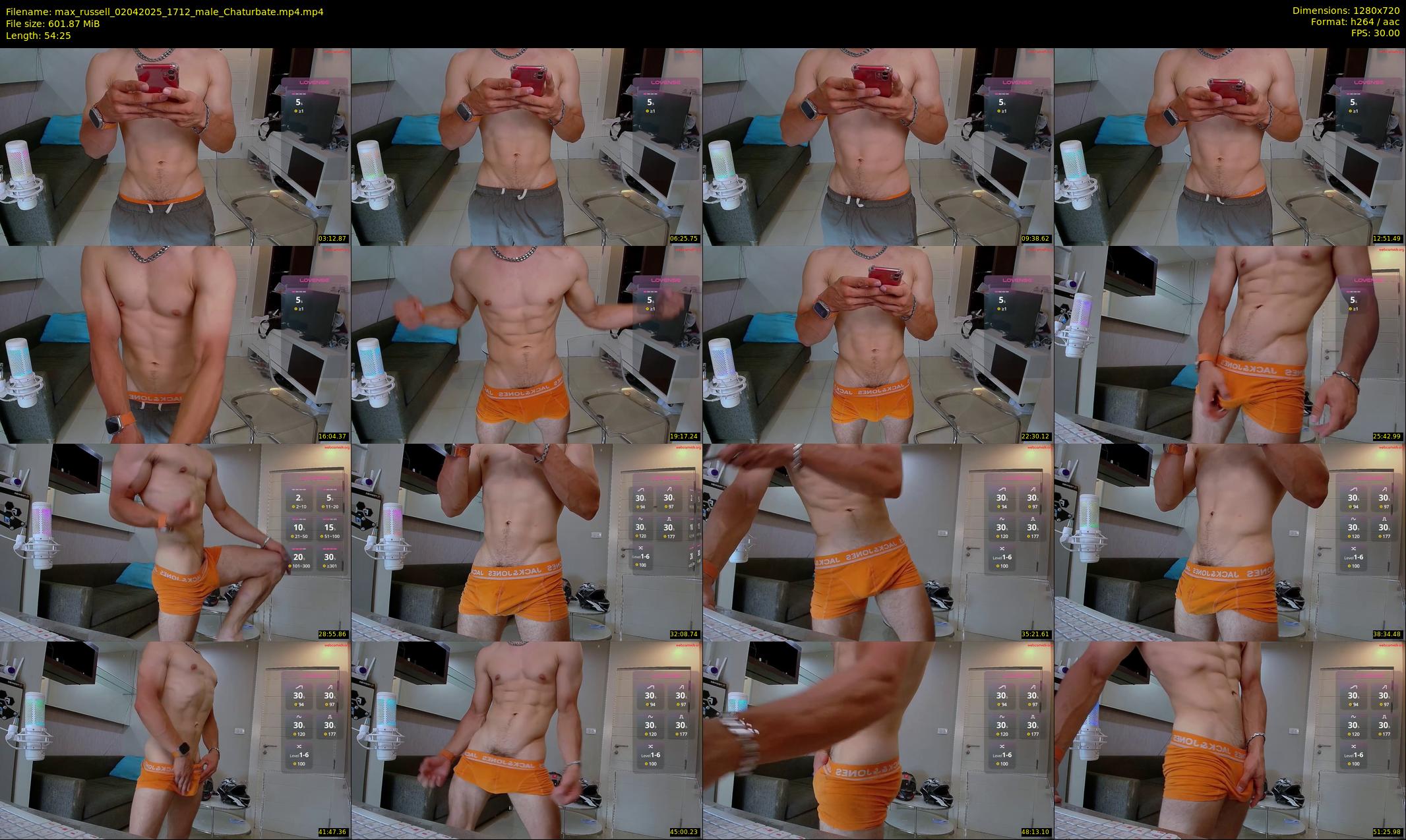 max_russell — 55 minute Chaturbate male cam show recording, 720p, Apr 2, 2025