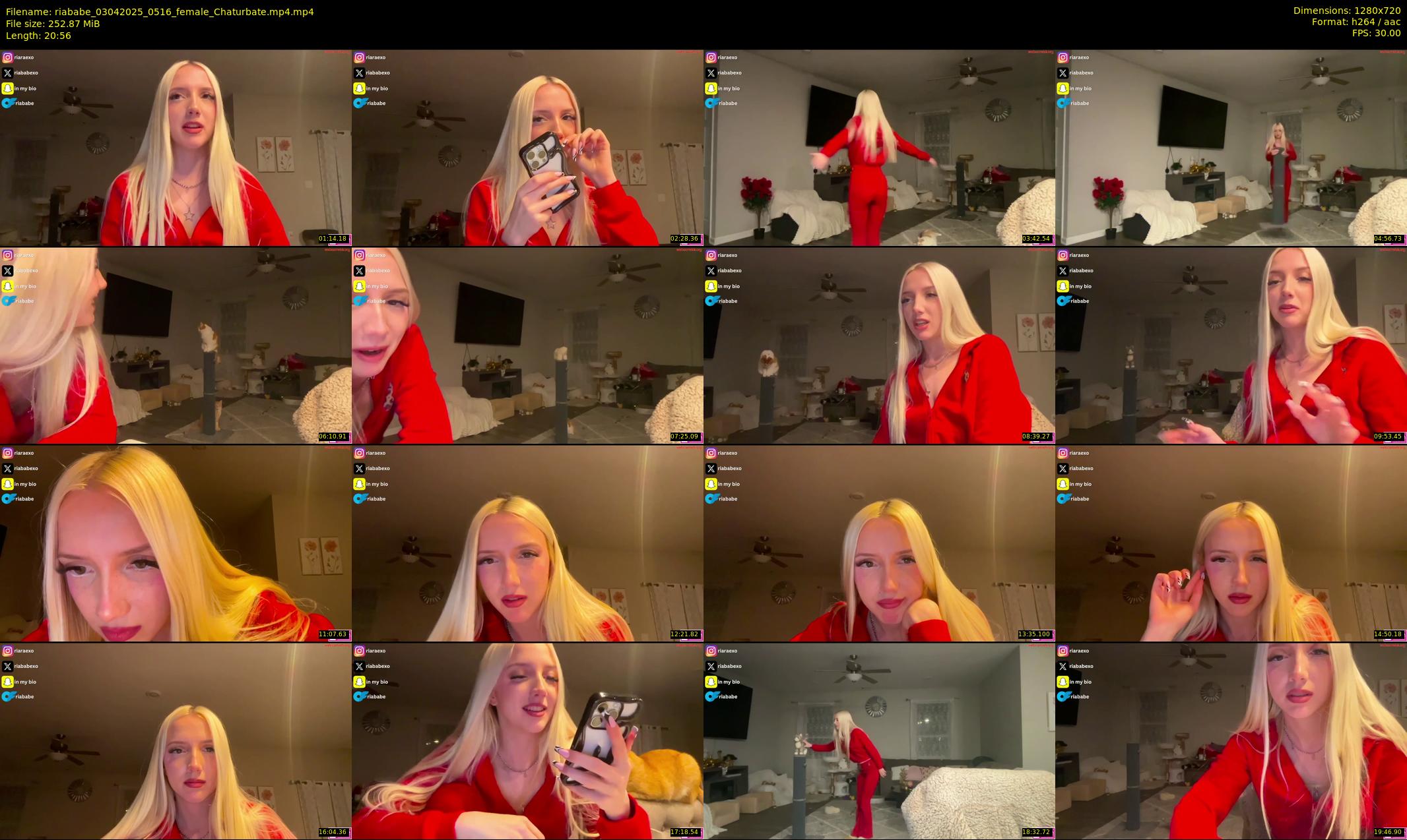riababe — 21 minute Chaturbate female cam show recording, 720p, Apr 3, 2025