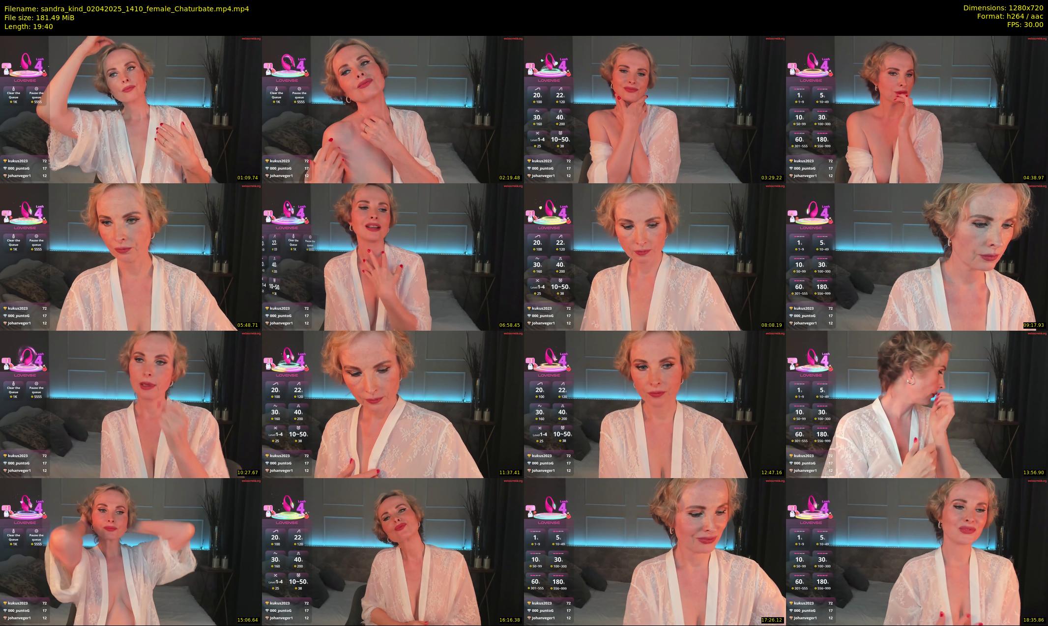 sandra_kind — 20 minute Chaturbate female cam show recording, 720p, Apr 2, 2025