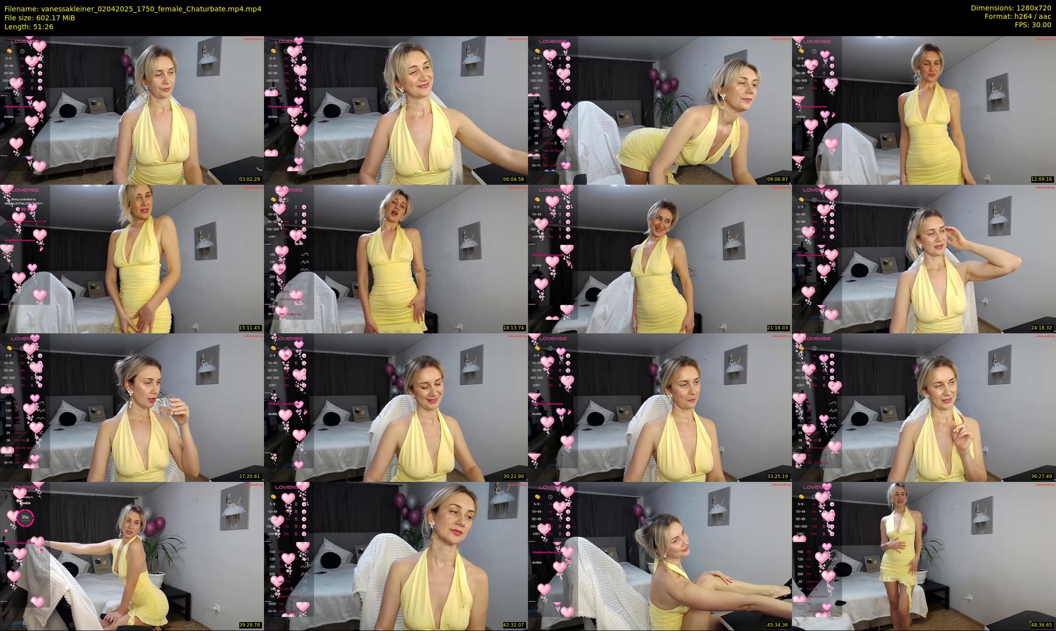 vanessakleiner — 52 minute Chaturbate female cam show recording, 720p, Apr 2, 2025