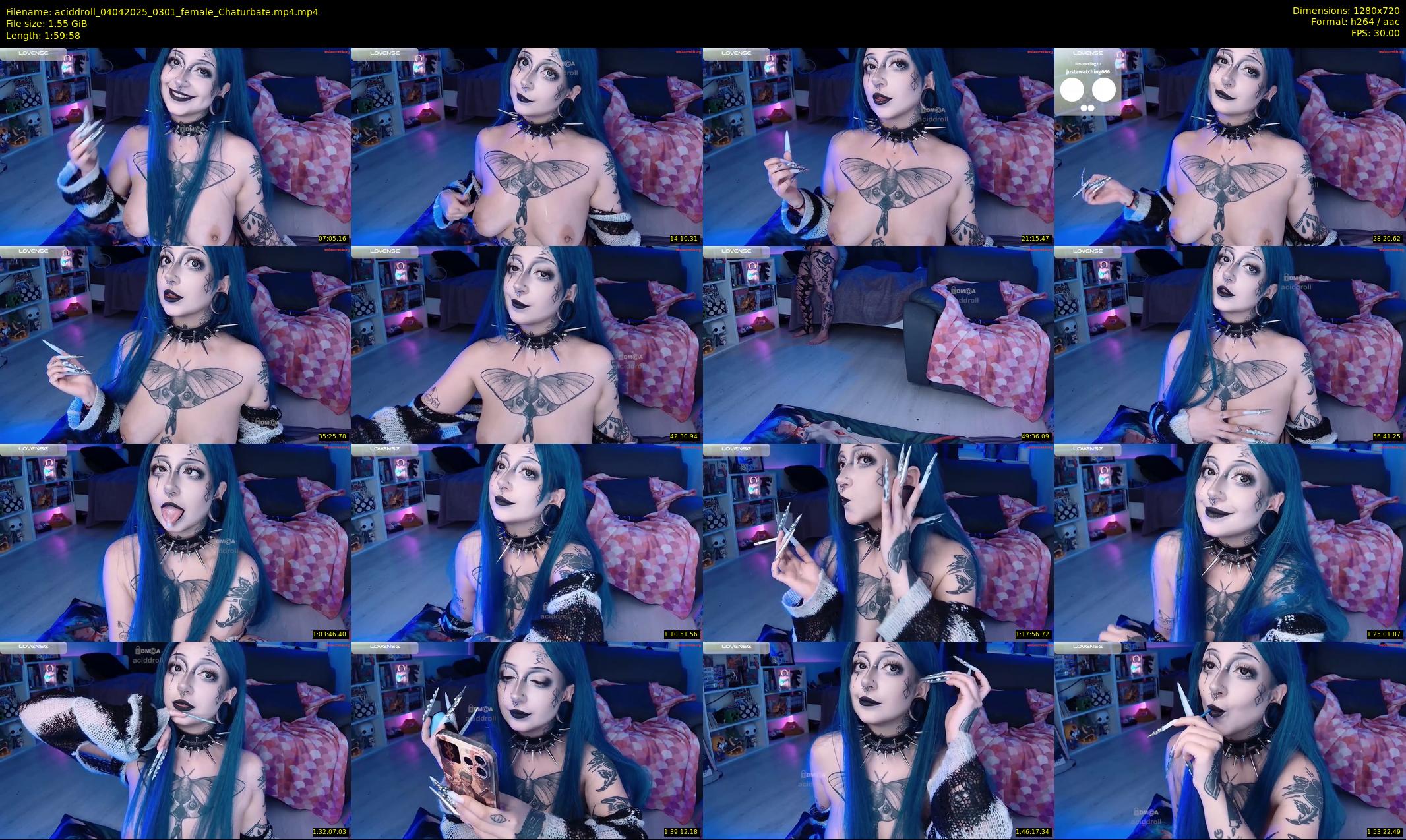 aciddroll — 120 minute Chaturbate female cam show recording, 720p, Apr 4, 2025