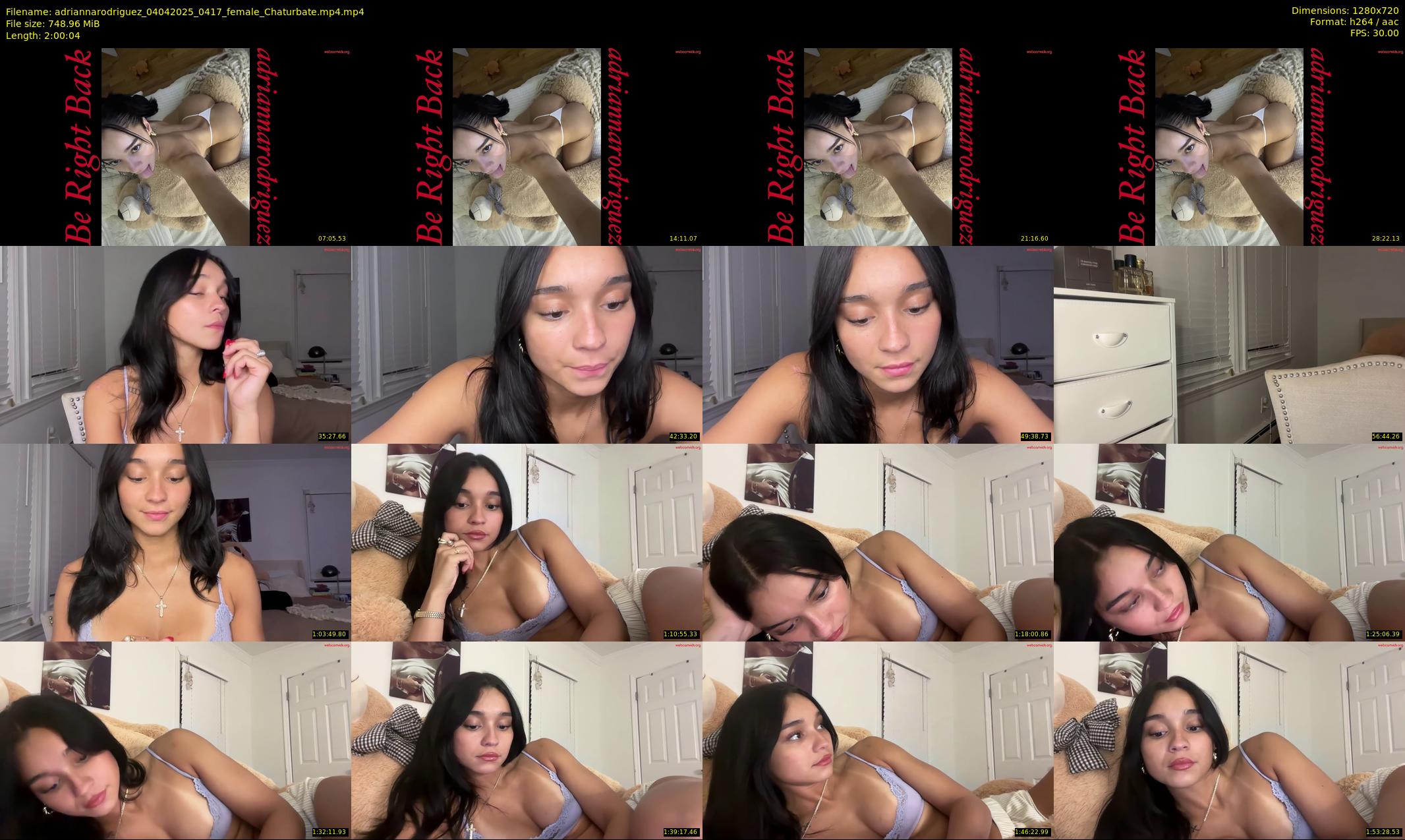 adriannarodriguez — 121 minute Chaturbate female cam show recording, 720p, Apr 4, 2025