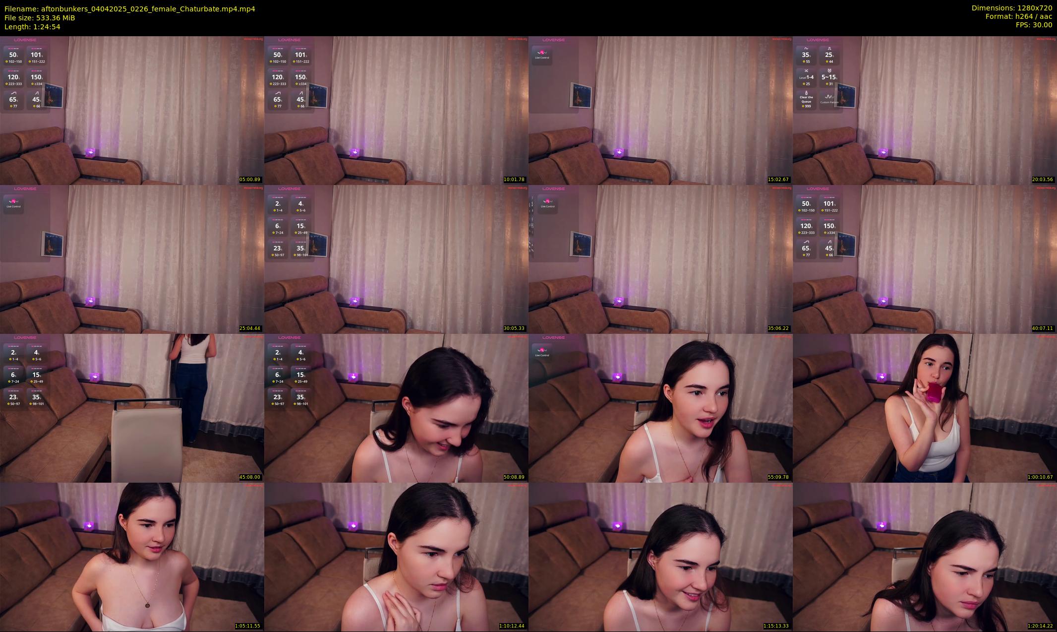 aftonbunkers — 85 minute Chaturbate female cam show recording, 720p, Apr 4, 2025