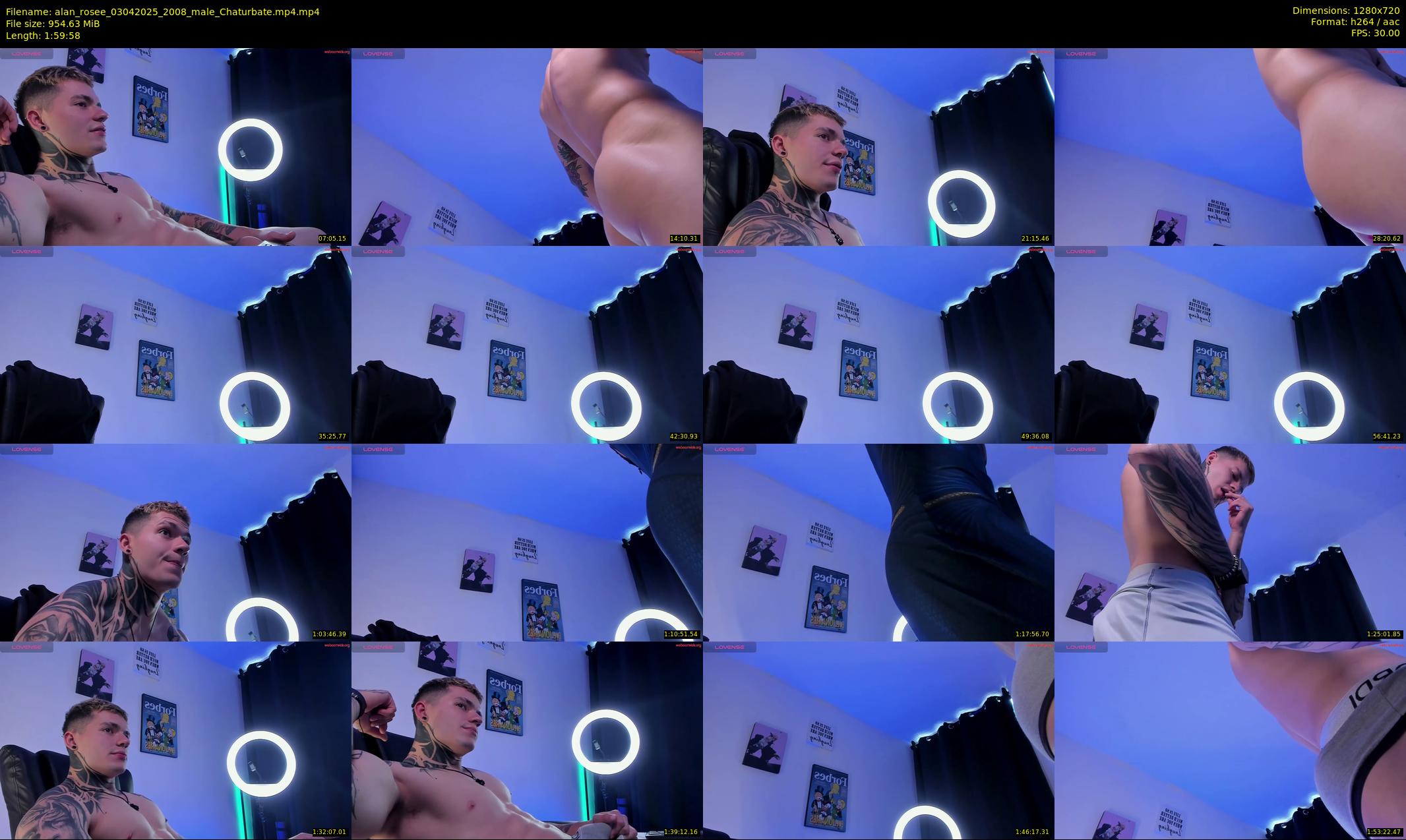 alan_rosee — 120 minute Chaturbate male cam show recording, 720p, Apr 3, 2025